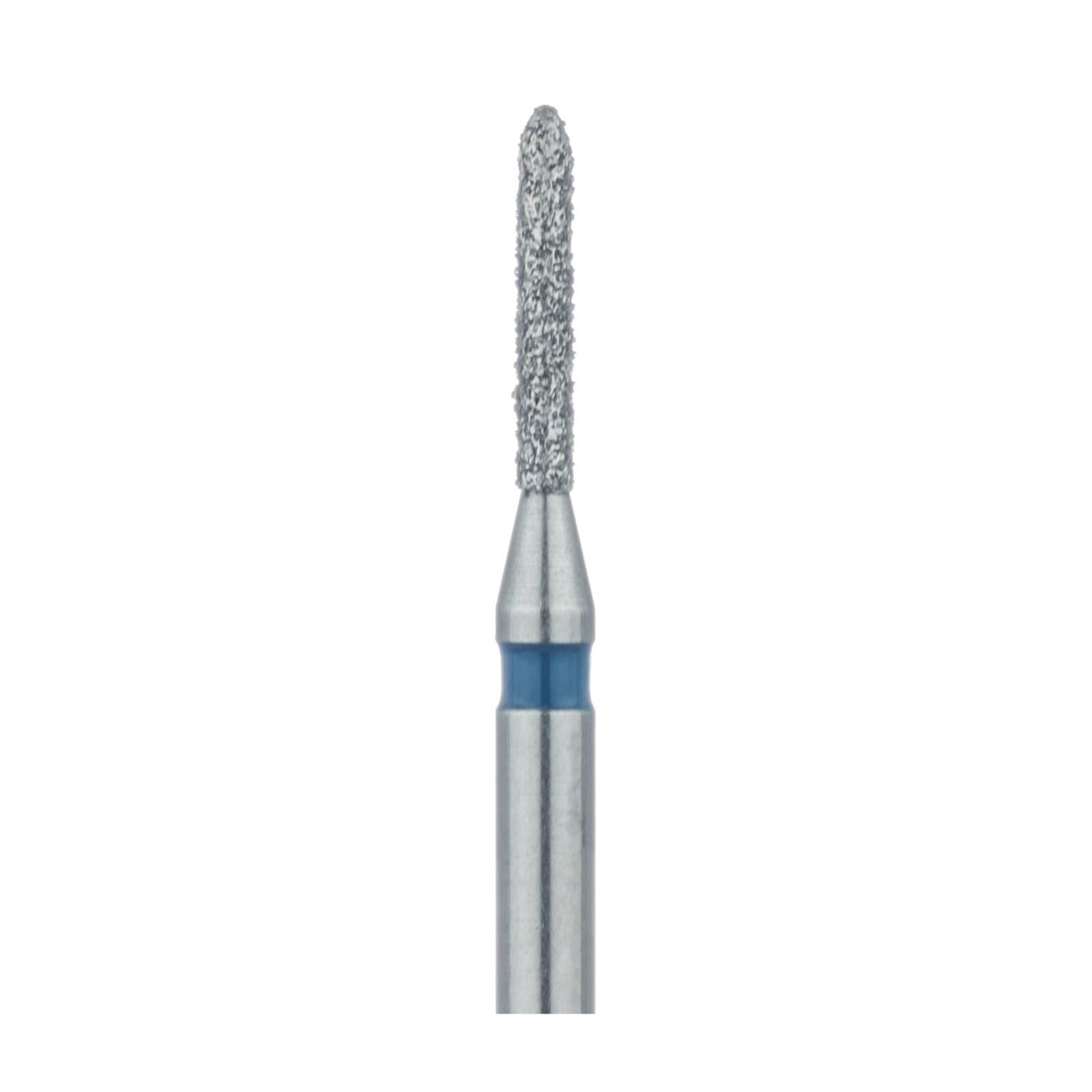 Meisinger 867-009-FG Medium Grit Diamond Bur, Torpedo/Cylinder with Bevel End, Friction Grip, 0.9 mm Head Diameter, 6.0 mm Head Length, Blue Ring, 5/Pkg thumbnail 3