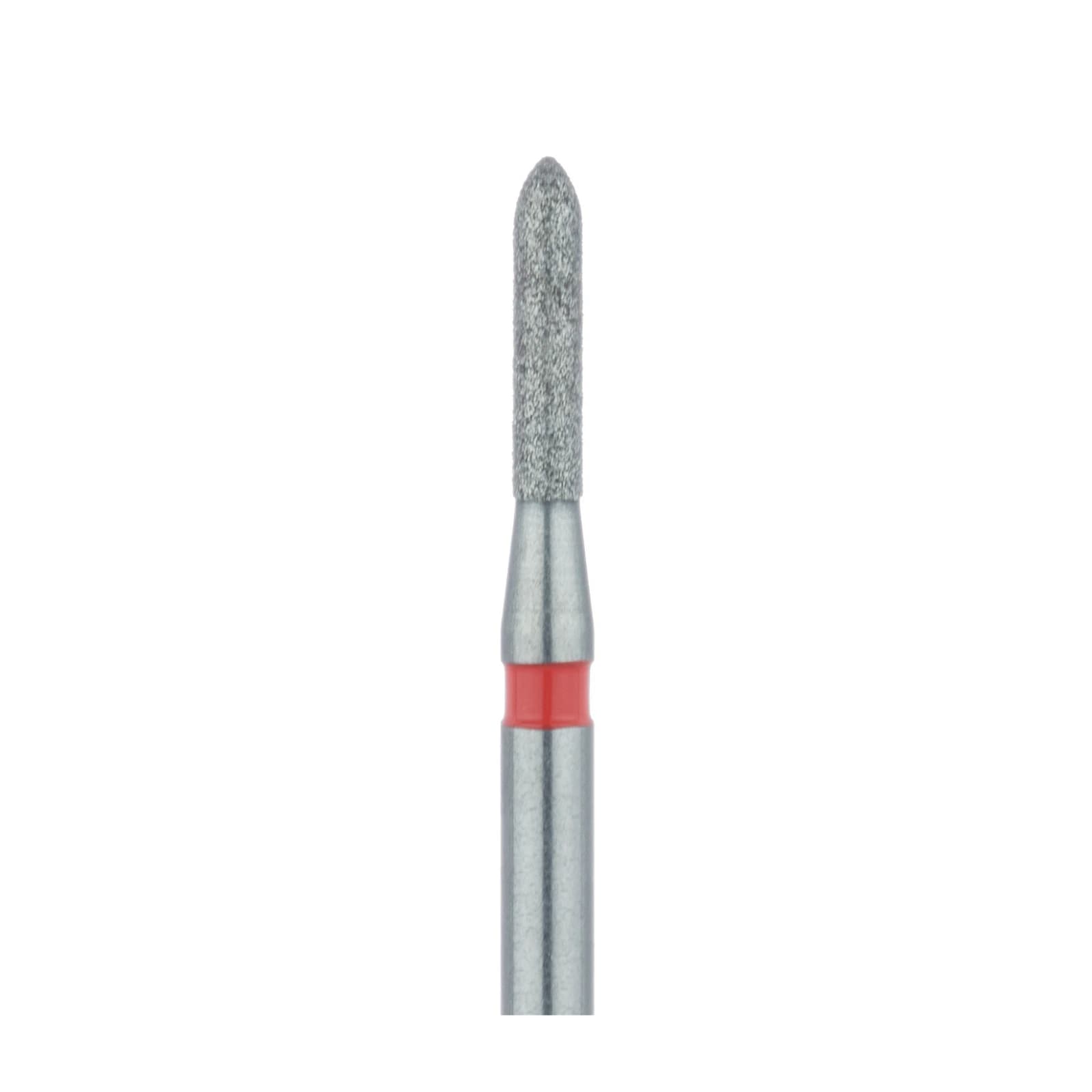 Meisinger 867F-012-FG Fine Diamond Bur, Torpedo/Cylinder, Bevel End, Friction Grip, 1.2 mm Head Diameter, 6.0 mm Head Length, Red Ring, 5/Pkg thumbnail 3