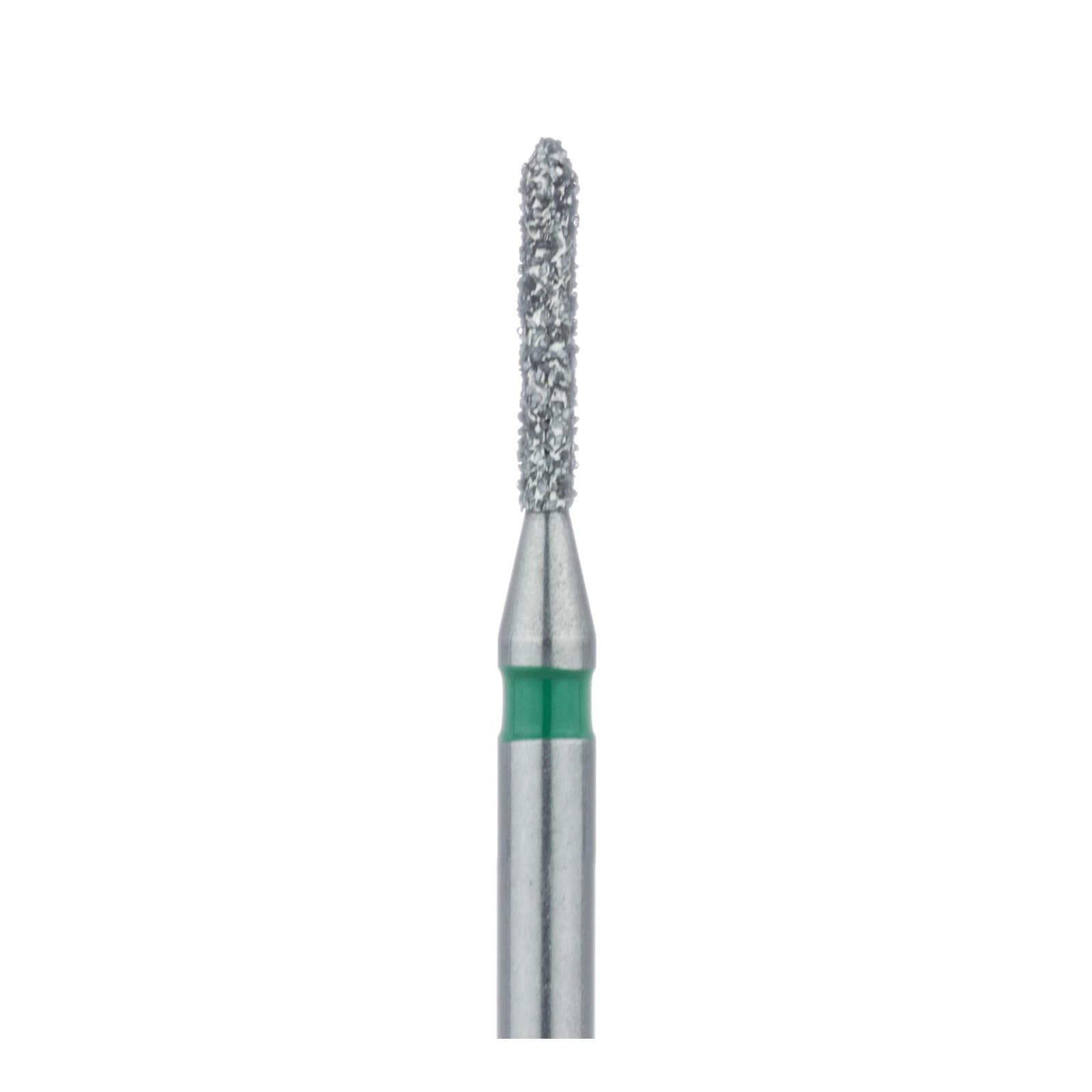 Meisinger 867G-010-FG Coarse Diamond Bur, Torpedo/Cylinder, Bevel End, Friction Grip, 1.0 mm Head Diameter, 6.0 mm Head Length, Green Ring, 5/Pkg thumbnail 3