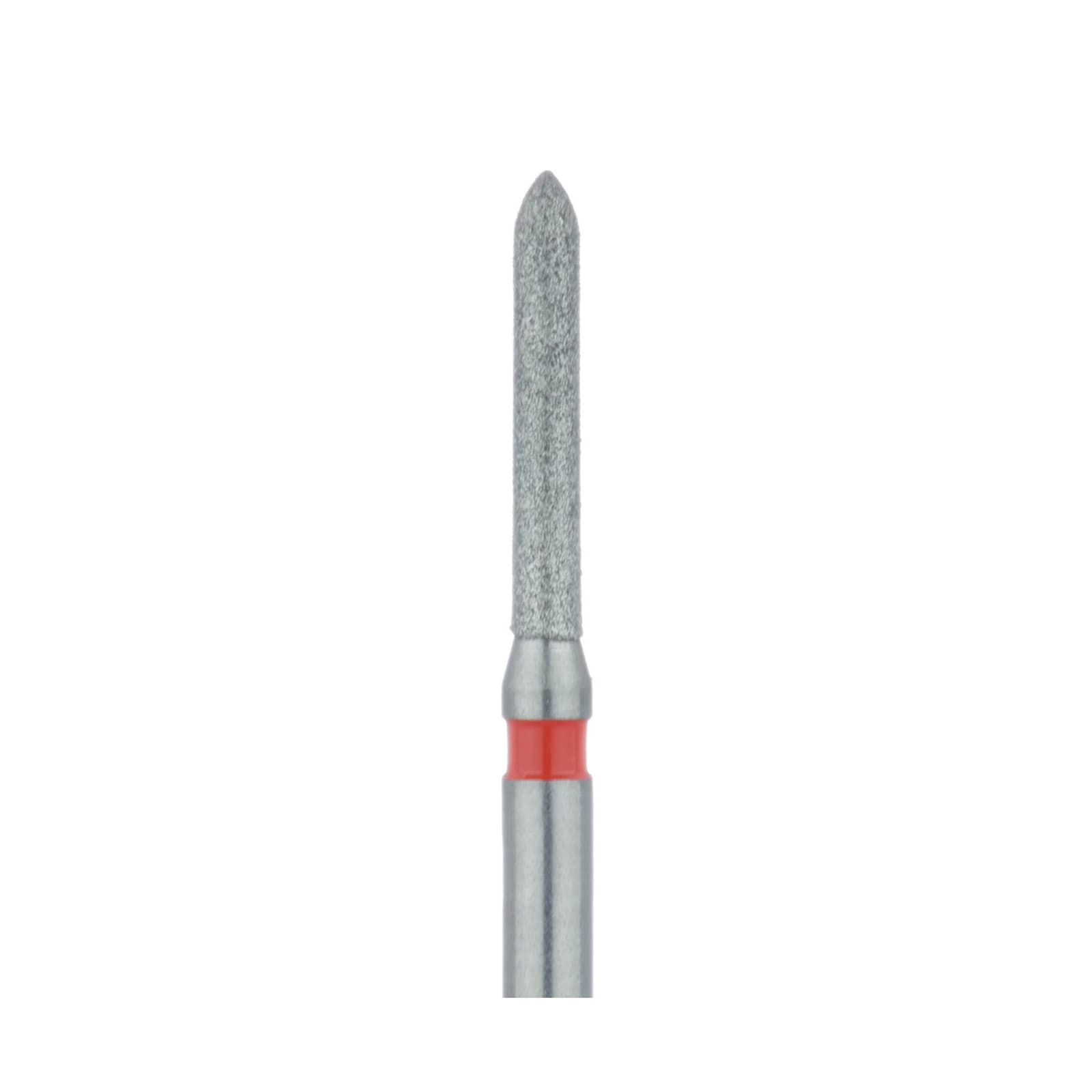 Meisinger 868F-012-FG Fine Grit Diamond Bur, Torpedo/Cylinder, Bevel End, Friction Grip, 1.2 mm Head Diameter, 8.0 mm Head Length, 5/Pkg thumbnail 3