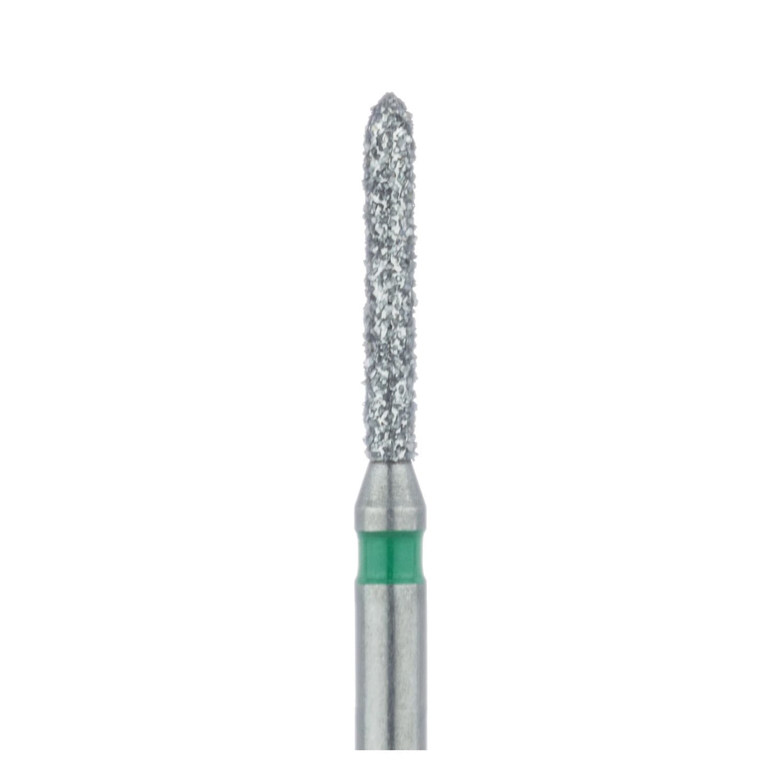 Meisinger 868G-012-FG Diamond Bur, FG, Coarse (Green), Torpedo, 1.2 mm Diameter, 8 mm Length, 5/Pkg thumbnail 3