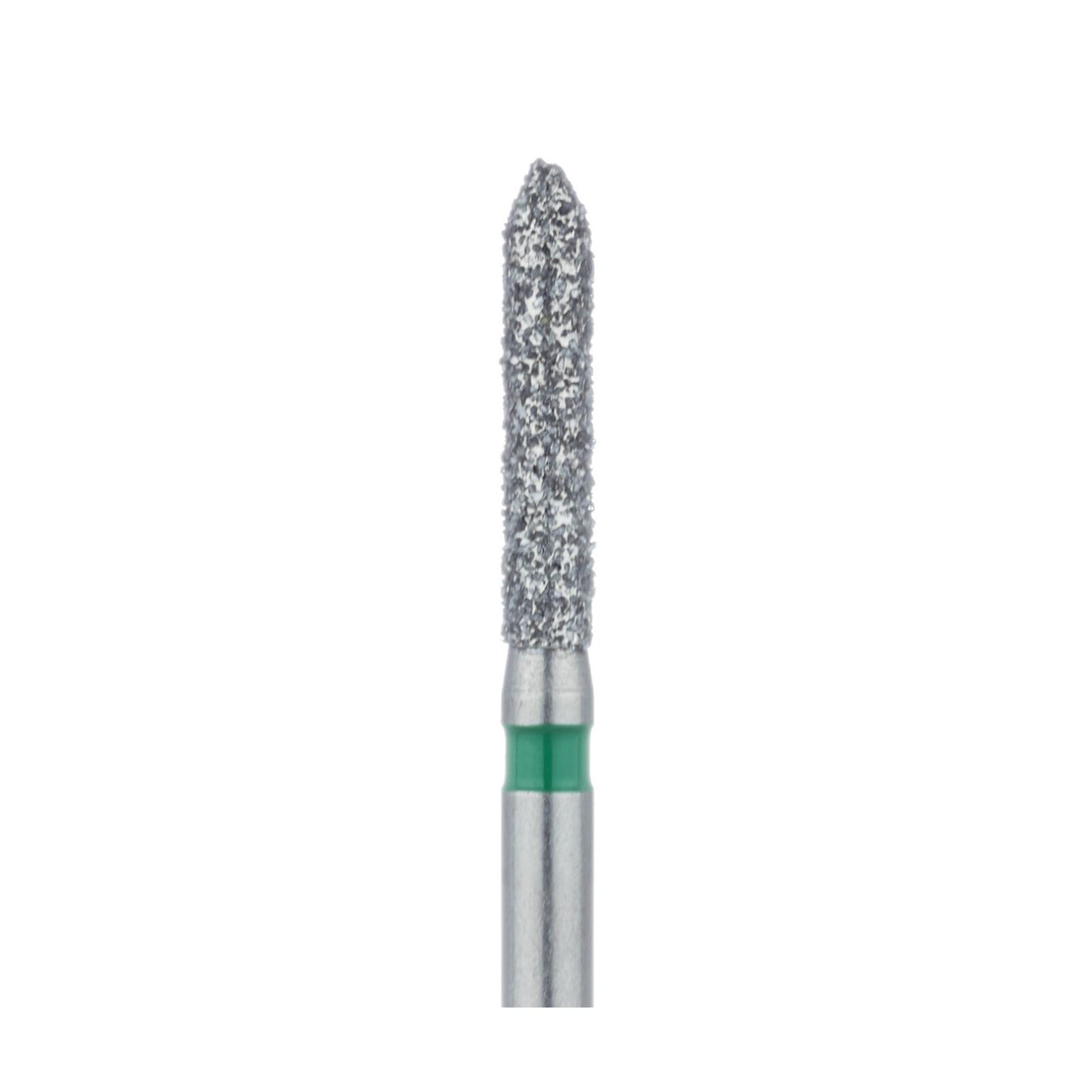 Meisinger 868G-016-FG Diamond Bur, FG, Coarse (Green), Torpedo/Cylinder with Bevel End, 1.6 mm Head Diameter, 8.0 mm Head Length, 5/Pkg thumbnail 3