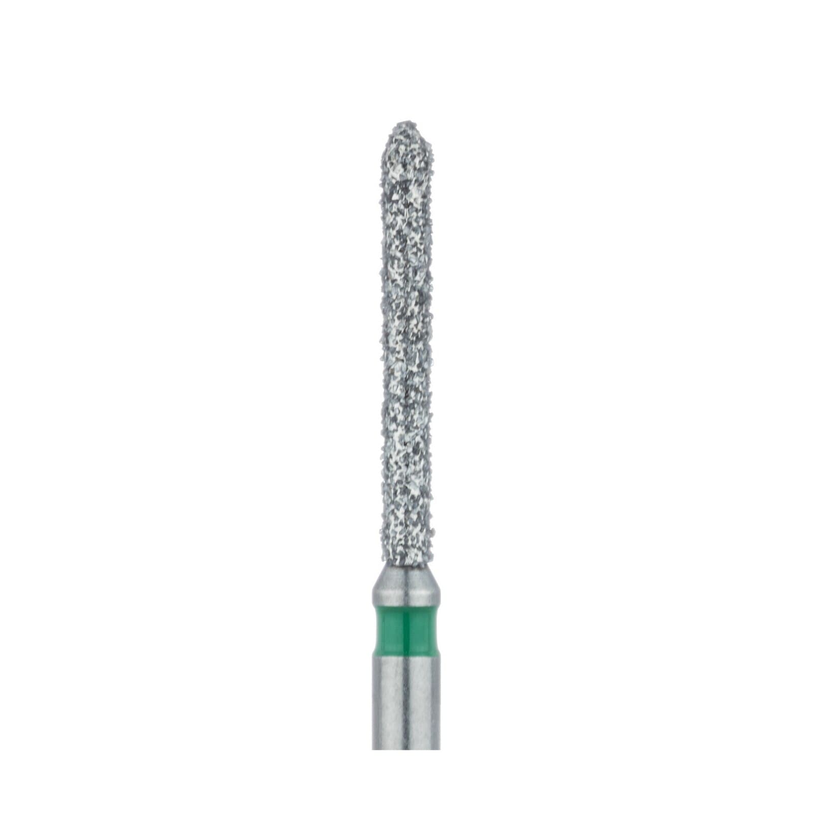 Meisinger 869G-012-FG Coarse Diamond Bur, Long Torpedo, Friction Grip, 1.2 mm Head Diameter, 10 mm Working Length, Green Ring, 5/Pkg thumbnail 3