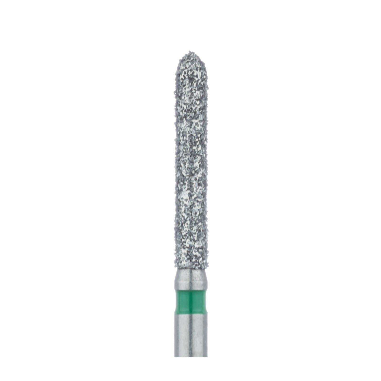 Meisinger 869G-016-FG Coarse Diamond Bur, FG, Long Torpedo, Green Ring, 1.6 mm Head Diameter, 10 mm Head Length, 5/Pkg thumbnail 3