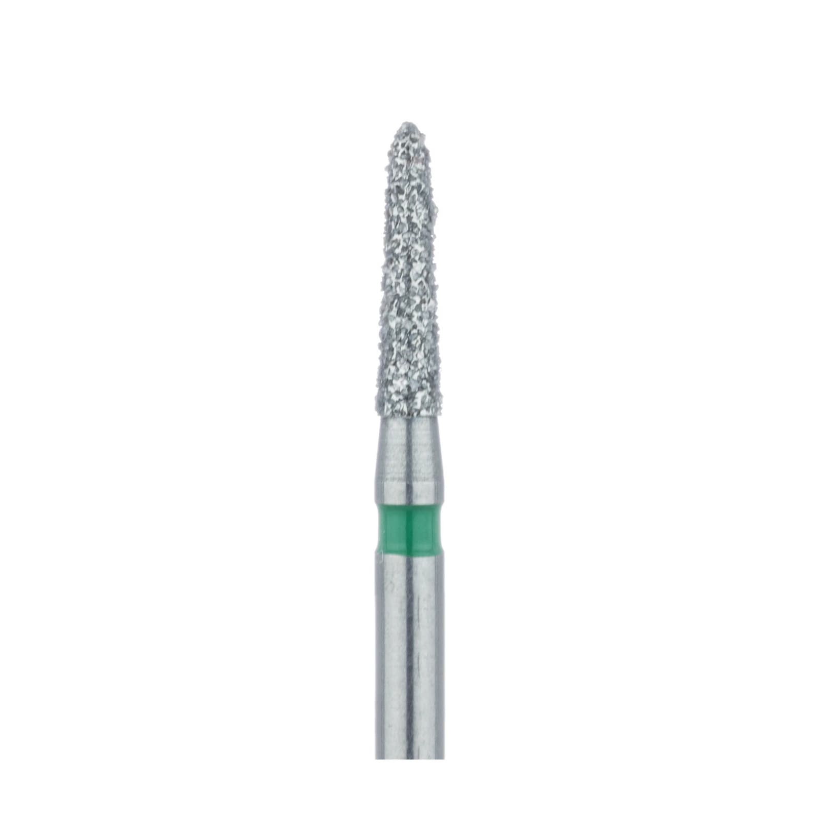 Meisinger 877G-016-FG Diamond Bur, FG, Coarse (Green), Tapered Torpedo, 1.6 mm Head Diameter, 6.5 mm Head Length, 5/Pkg thumbnail 3