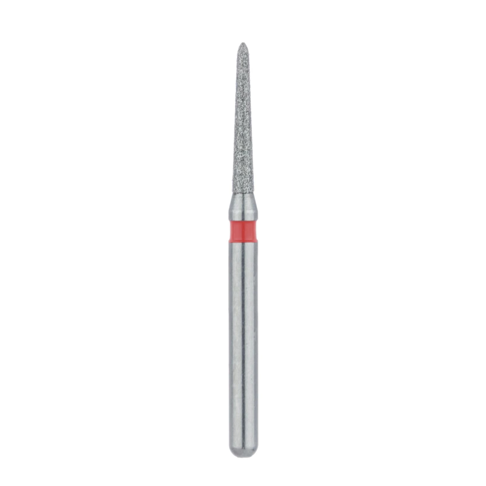 Meisinger 878F-012-FG Fine Grit Friction Grip Diamond Bur, Tapered Torpedo/Cylinder with Bevel End, 1.2 mm Head Diameter, 8.0 mm Head Length, Red Ring, 5/Pkg thumbnail 3