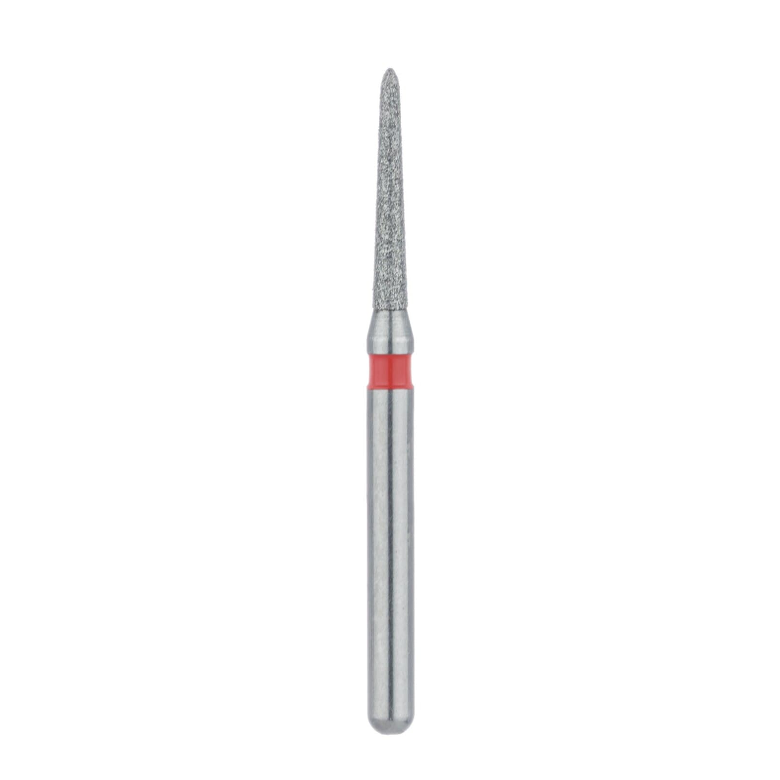 Meisinger 878F-014-FG Fine Diamond Bur, Torpedo Tapered, Friction Grip, 1.4 mm Head Diameter, 8.0 mm Working Length, Red Ring, 5/Pkg thumbnail 3