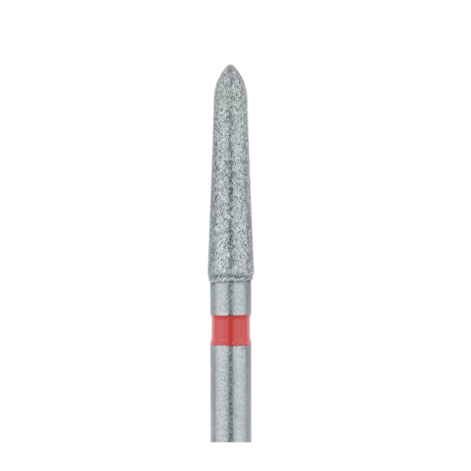 Meisinger 878F-018-FG Fine Grit Friction Grip Diamond Bur, Tapered Torpedo/Modified Chamfer, 1.8 mm Head Diameter, 8.0 mm Head Length, Red Ring, 5/Pkg thumbnail 3