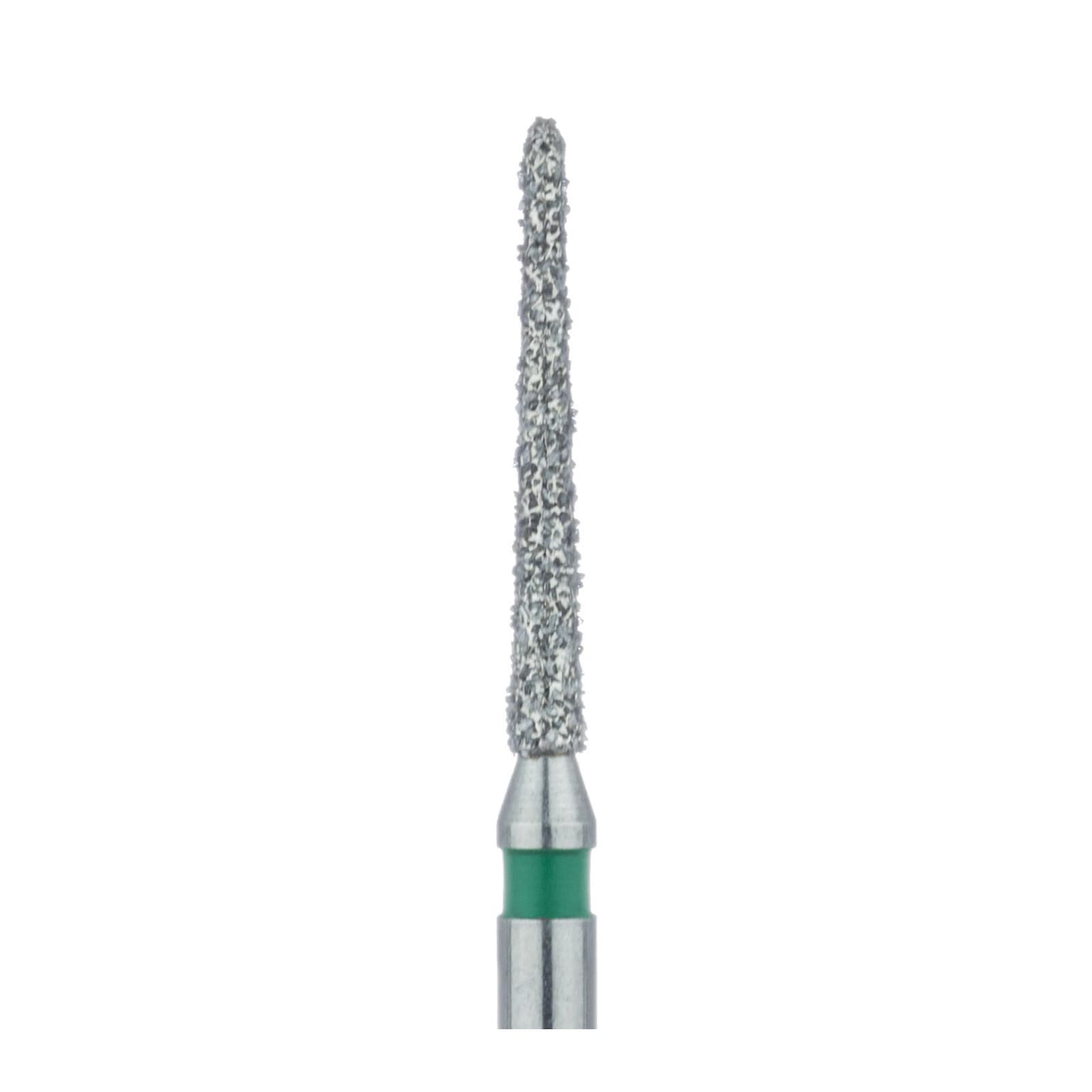 Meisinger 879G-012-FG Diamond Bur, FG, Coarse (Green), Tapered Torpedo, 1.2 mm Head Diameter, 10 mm Working Length, 5/Pkg thumbnail 3