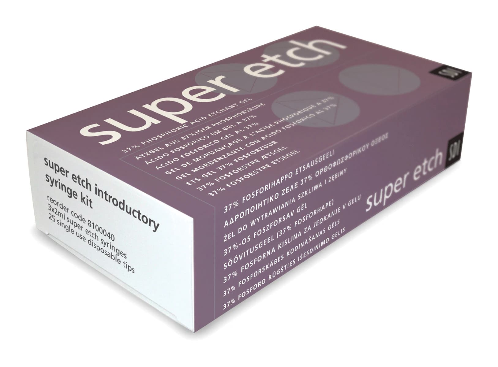 Super Etch Etching Gel, 37% Phosphoric Acid, Syringe Bulk Kit, 2 ml, High Viscosity, Blue, 10/Pk, 8100045 thumbnail 15
