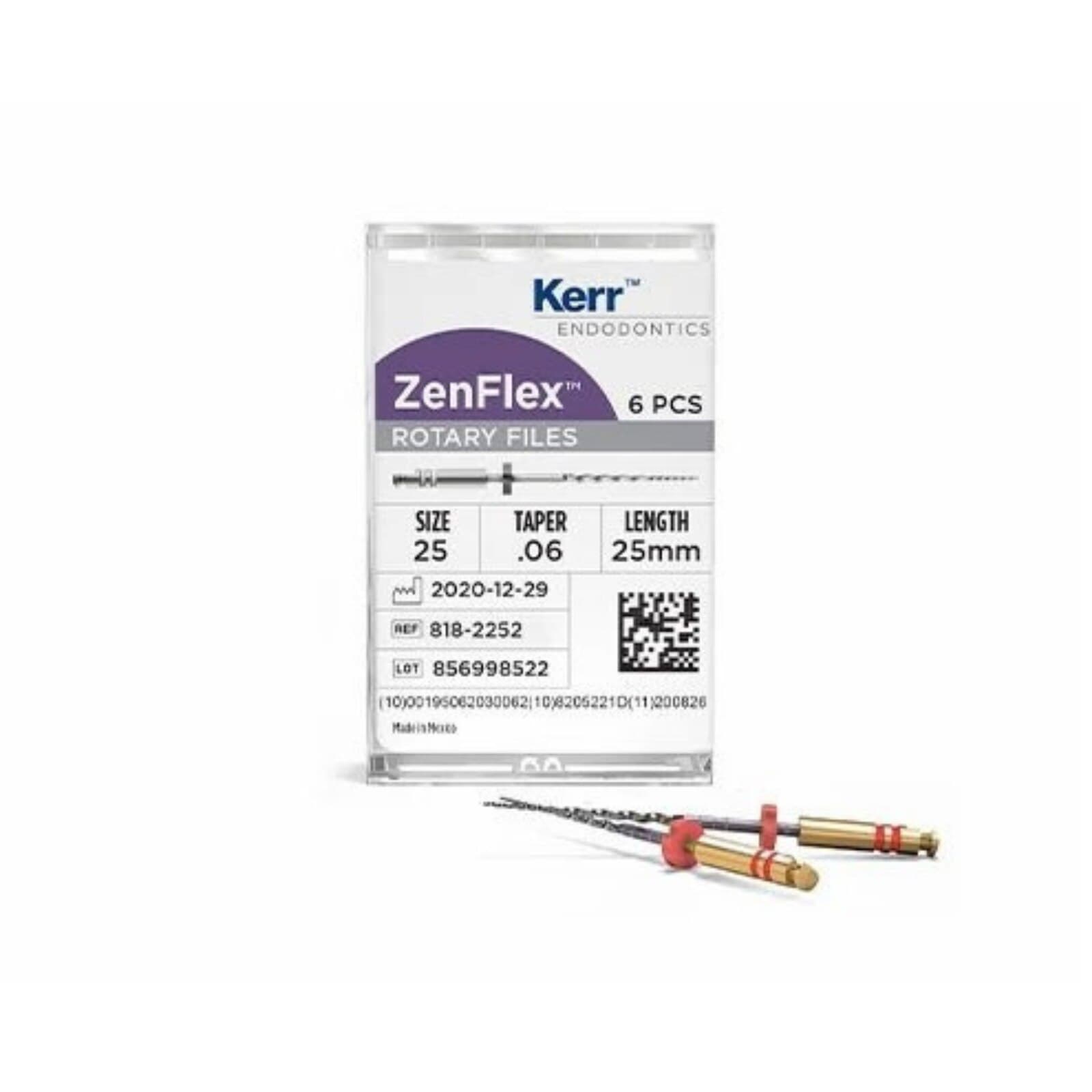 Kerr ZenFlex NiTi Rotary Shaping File, .25/.06/21mm, Non-Cutting Tip, 6/Pk, 818-2251 thumbnail 8