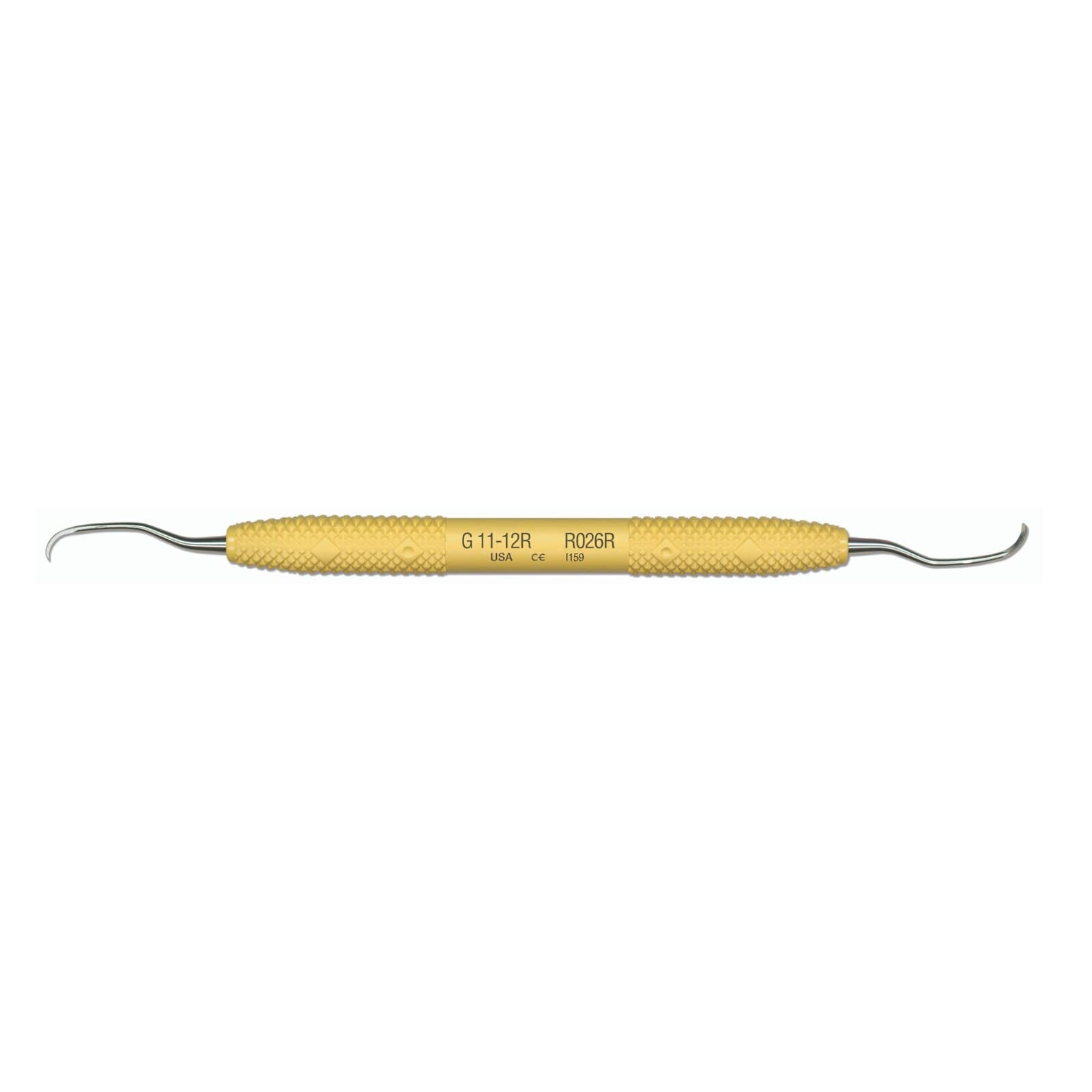 PDT Cruise Gracey 11/12 Rigid Curette, Double-Ended, Yellow Resin Handle, R026R thumbnail 7