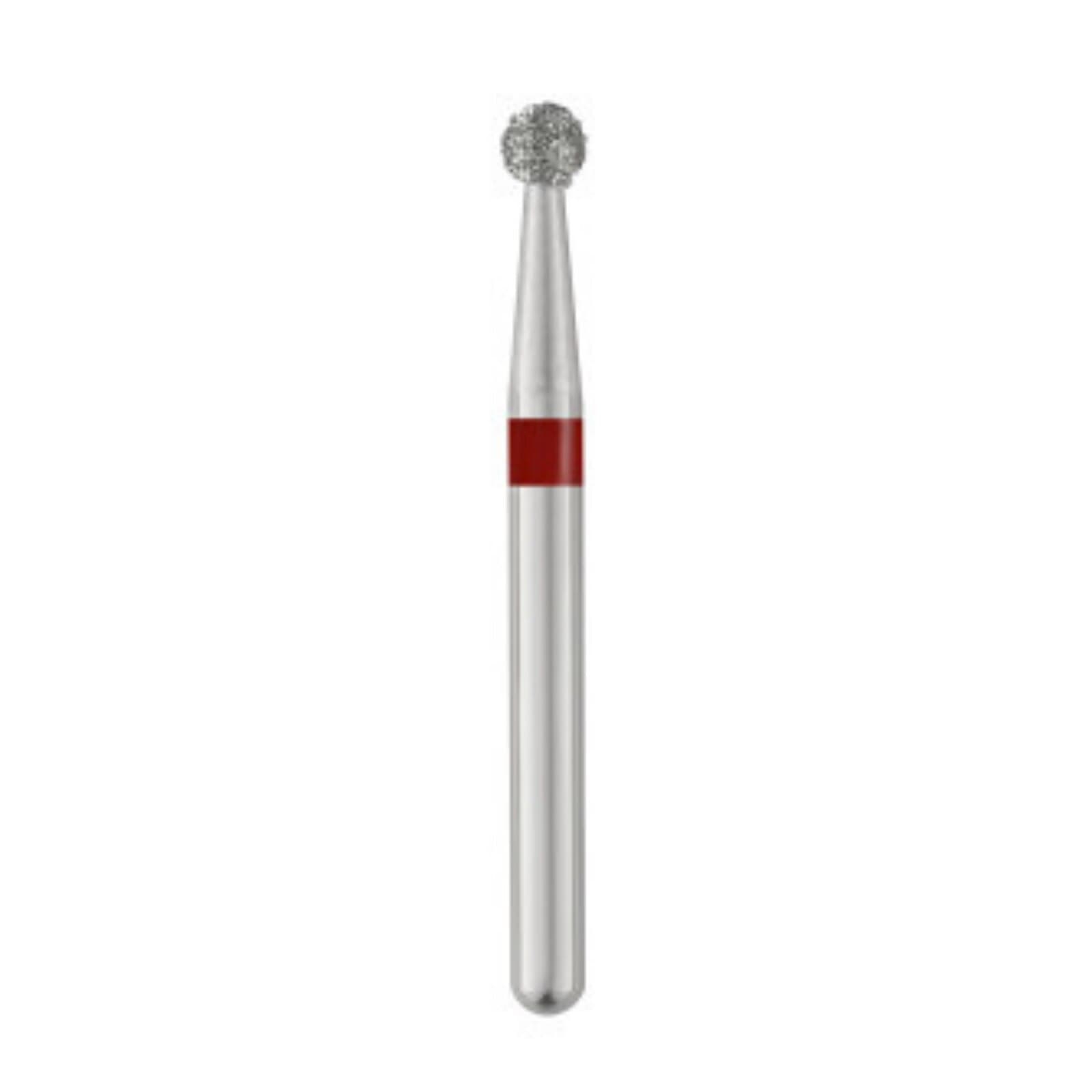 SS White Piranha Single-Use Diamond Bur, Round, Fine Grit, Friction Grip, Sterile, #801-018F, 25/Pk thumbnail 2