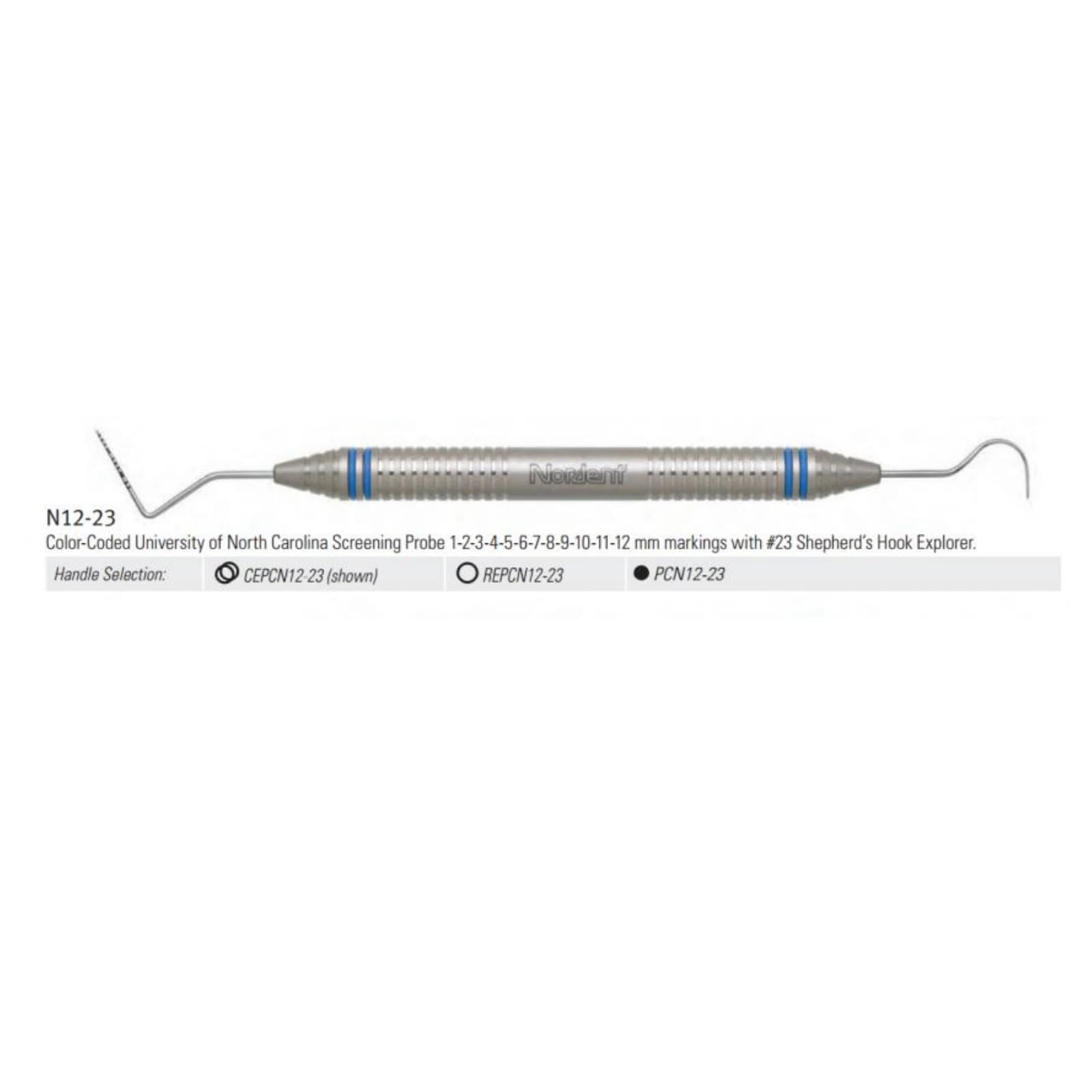 Nordent Color Coded Expro Double-Ended Explorer/Probe, #23/UNC #12 (1-12mm), DuraLite ColorRings, CEPCN12-23 thumbnail 9