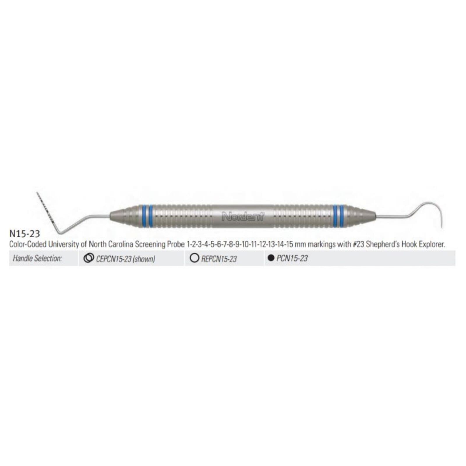 Nordent Expro #23 DE Color Coded Probe UNC #N15 DuraLite ColorRings, Double-End Explorer/Probe Combination thumbnail 9