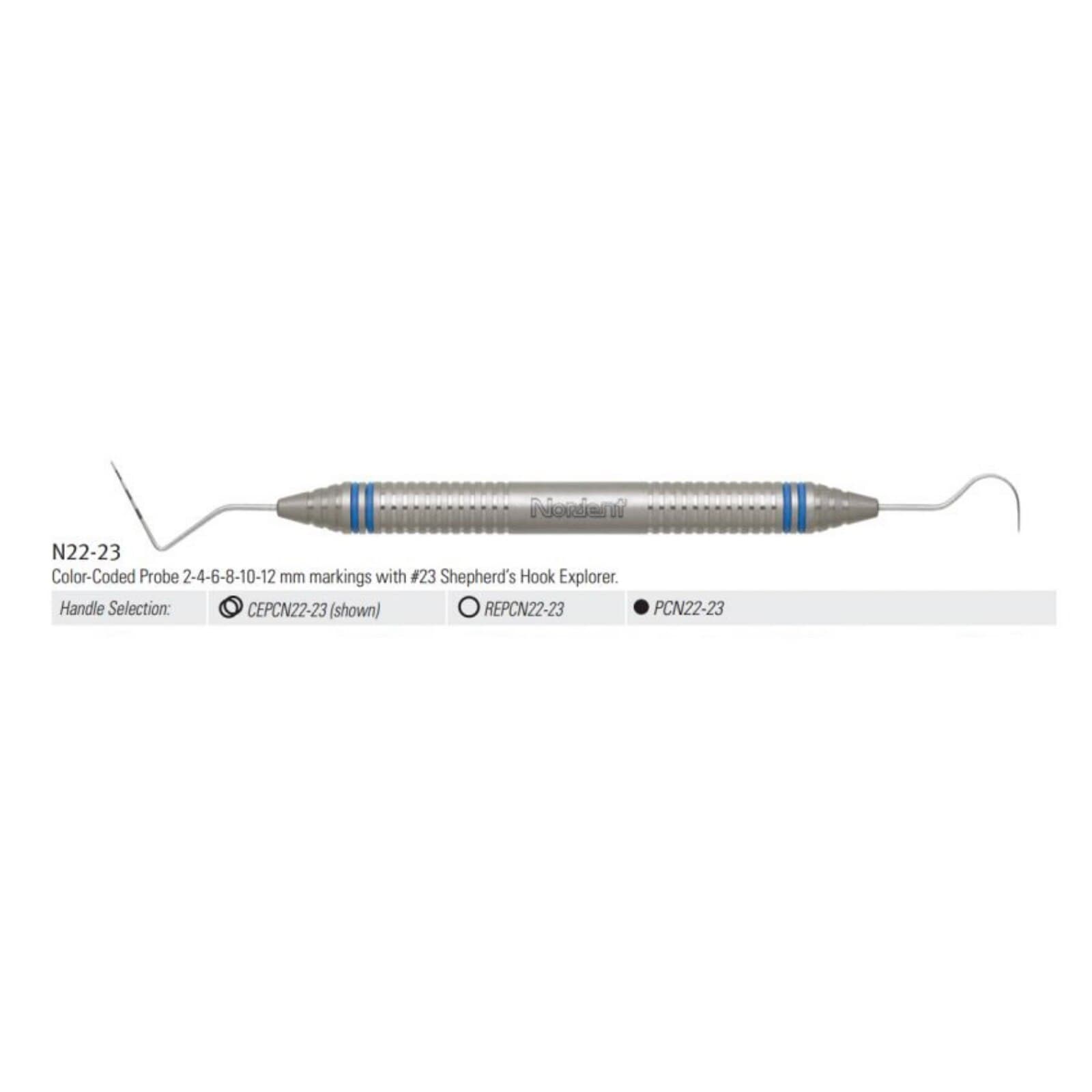 #N33-23 Expros DuraLite ColorRings Handle Double End Explorer, 3-6-9-12mm Color-Coded Probe thumbnail 8
