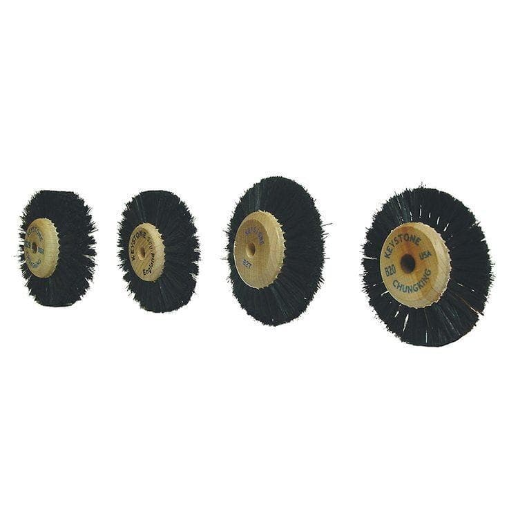 Keystone Industries B12 Converging Bristle Lathe Brush, Plastic Hub, 1-7/8" Diameter, 2 Rows, 12/Pack, 1170180 thumbnail 4