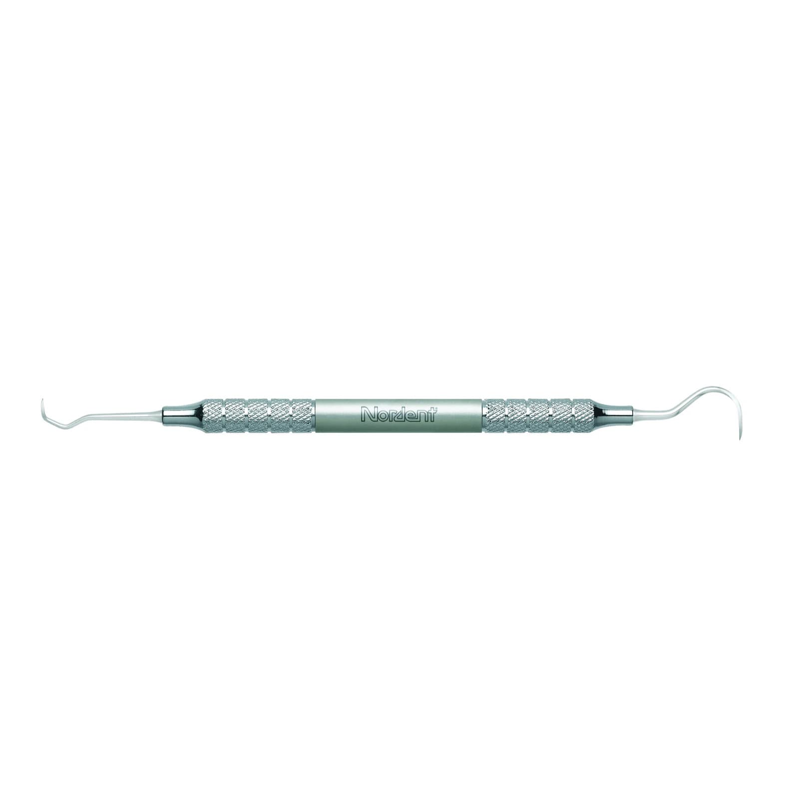 Nordent Relyant Double-Ended Scaler, Anterior Jacquette #1S / Sickle Towner U15 (U15-33), #6 Handle, 440A Stainless Steel - Scaler DE Relyant Anterior Jacquette #1S-Sickle Towner U15 #6 Handle - Image 1