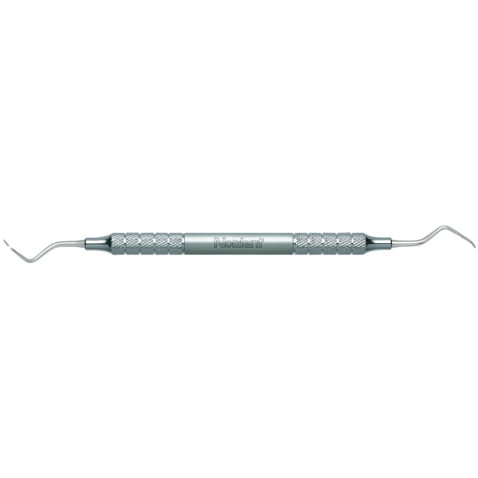 Nordent Relyant #107-108 University of Texas Anterior Sickle Scaler, Double-End, #6 Handle, Stainless Steel - Scaler DE Relyant Anterior Sickle UT #107-108 #6 Handle - Image 1