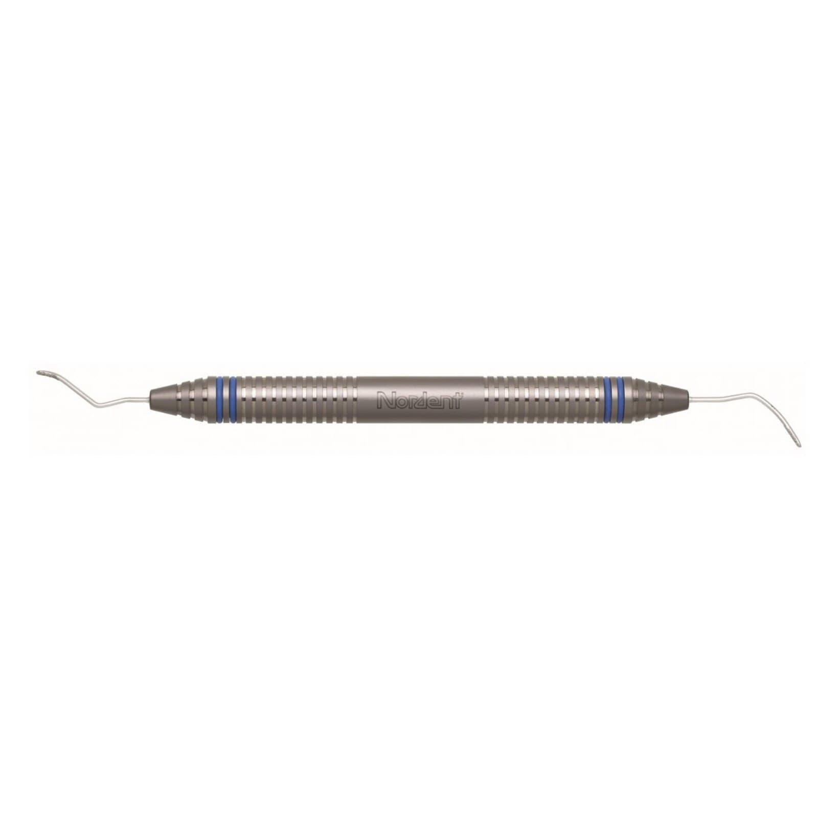 Nordent ImplaMate Langer #3-4 Titanium Implant Scaler, Double-End, DuraLite ColorRings Handle, 9.5mm thumbnail 2