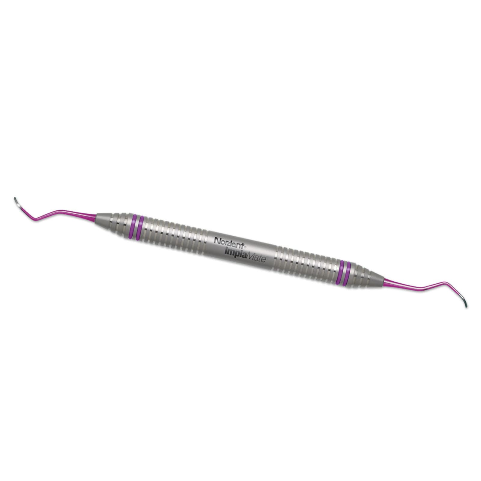 Nordent ImplaMate Titanium Implant Scaler, Langer #3-4 Micro Mini, Double-End, DuraLite ColorRings, Purple, CEISLN3-4MM thumbnail 2