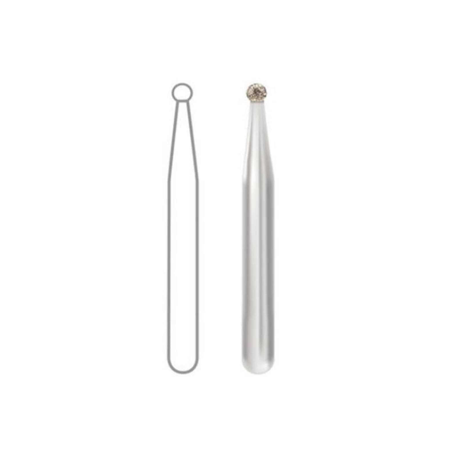 Midwest Once Single-Use Diamond Bur, FG, Round, Medium Grit, #801-012M, 1.2 mm Diameter, 1.2 mm Length, Sterile, 25/Pk, 1801012M thumbnail 8