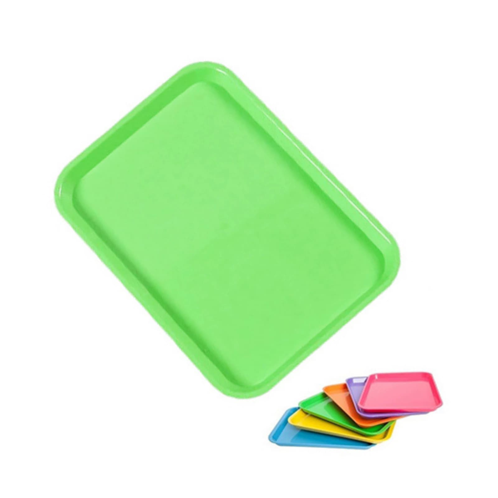 Plasdent Set-Up Plastic Flat Tray, Size E, Neon Green, 1/Pk, 300EF-4N thumbnail 2