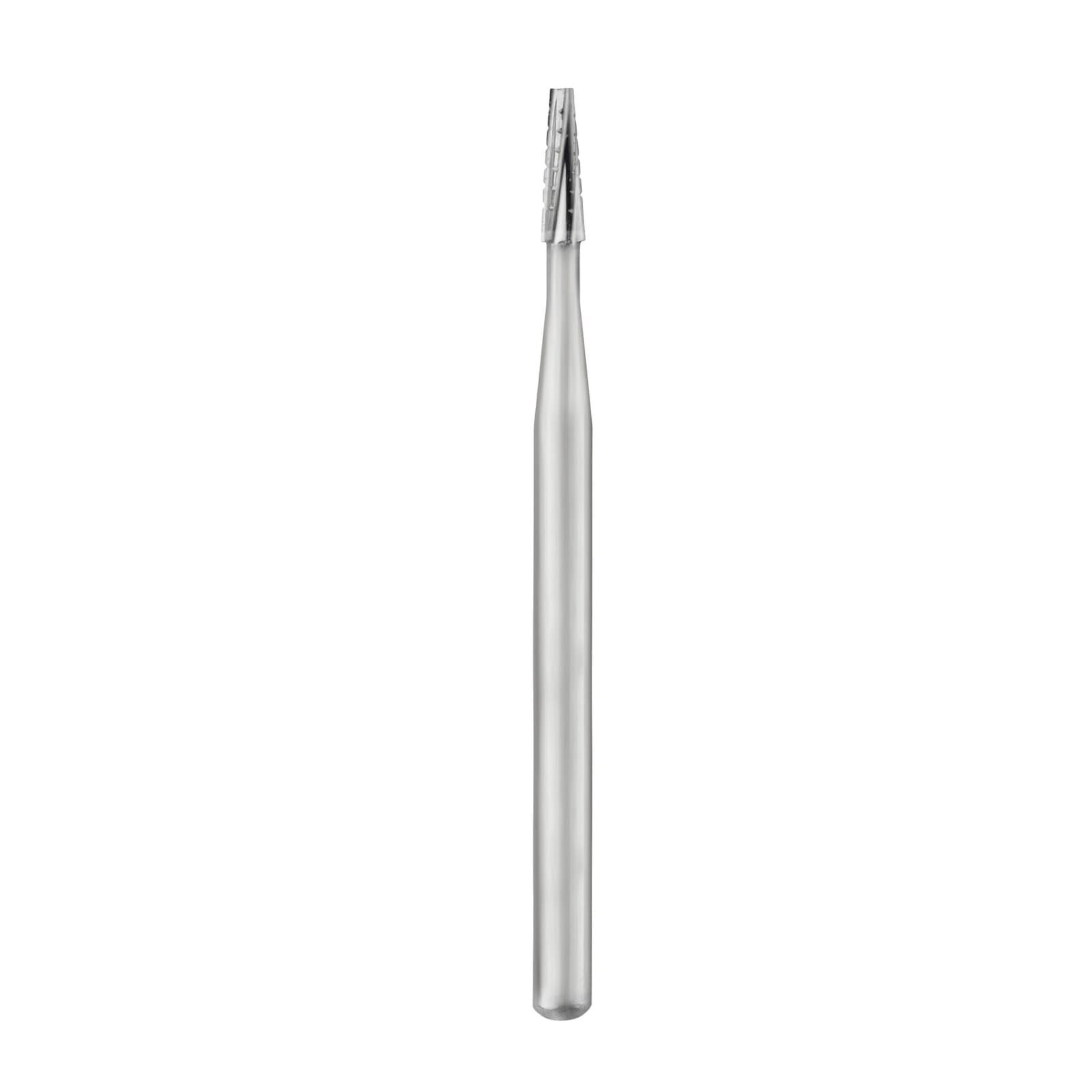 SS White #701 Carbide Bur, Tapered Fissure Flat End Crosscut, FG Short Shank, 1.2 mm Diameter, 3.8 mm Length, 10/Pkg thumbnail 2