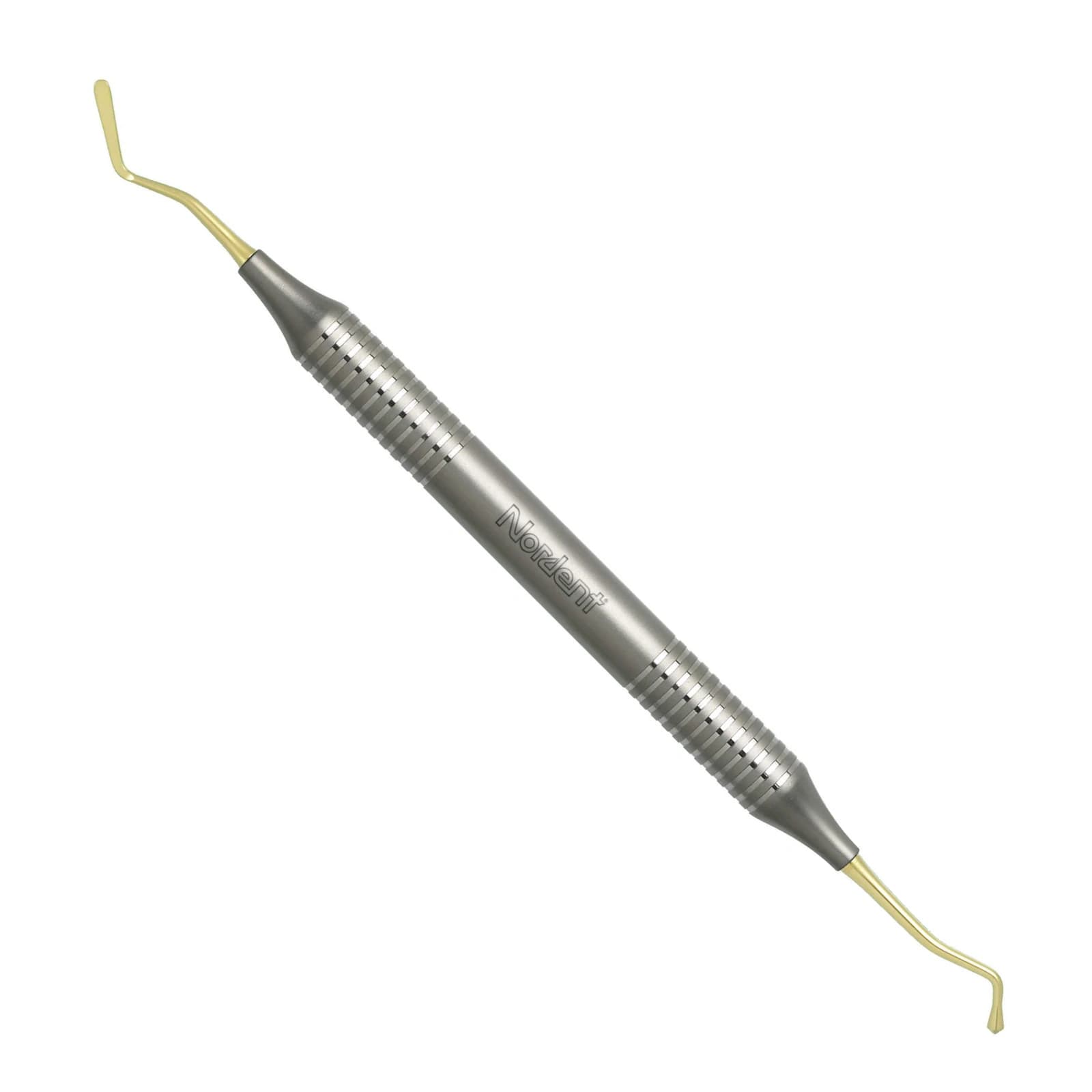 Nordent #23T Composite Placement Instrument, Double-Ended Paddle/Acorn, Titanium Nitride Coated, DuraLite Round Handle, REPFI23T thumbnail 3