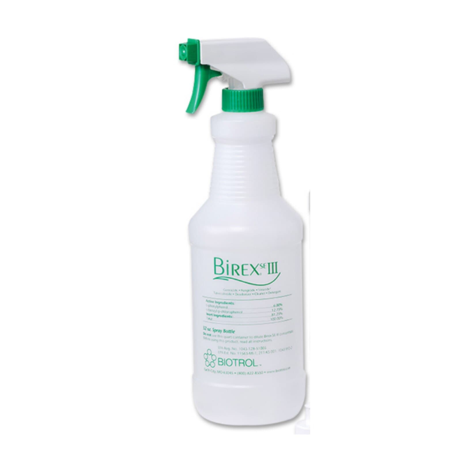 Birex SE III Surface Disinfectant Concentrate, 32 oz Unfilled Bottle with Sprayer and Squirt Cap (SC103) thumbnail 2