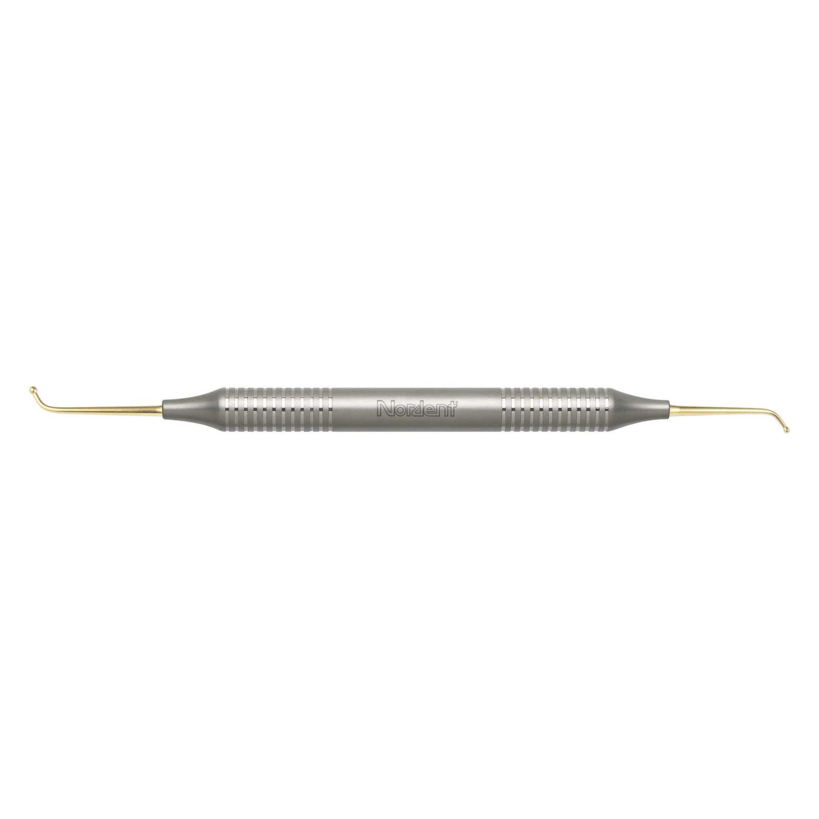 Nordent Composite Placement Instrument, Ball #32, Double-End, Titanium Nitride Coated, DuraLite Round Handle, REPFI32T thumbnail 2