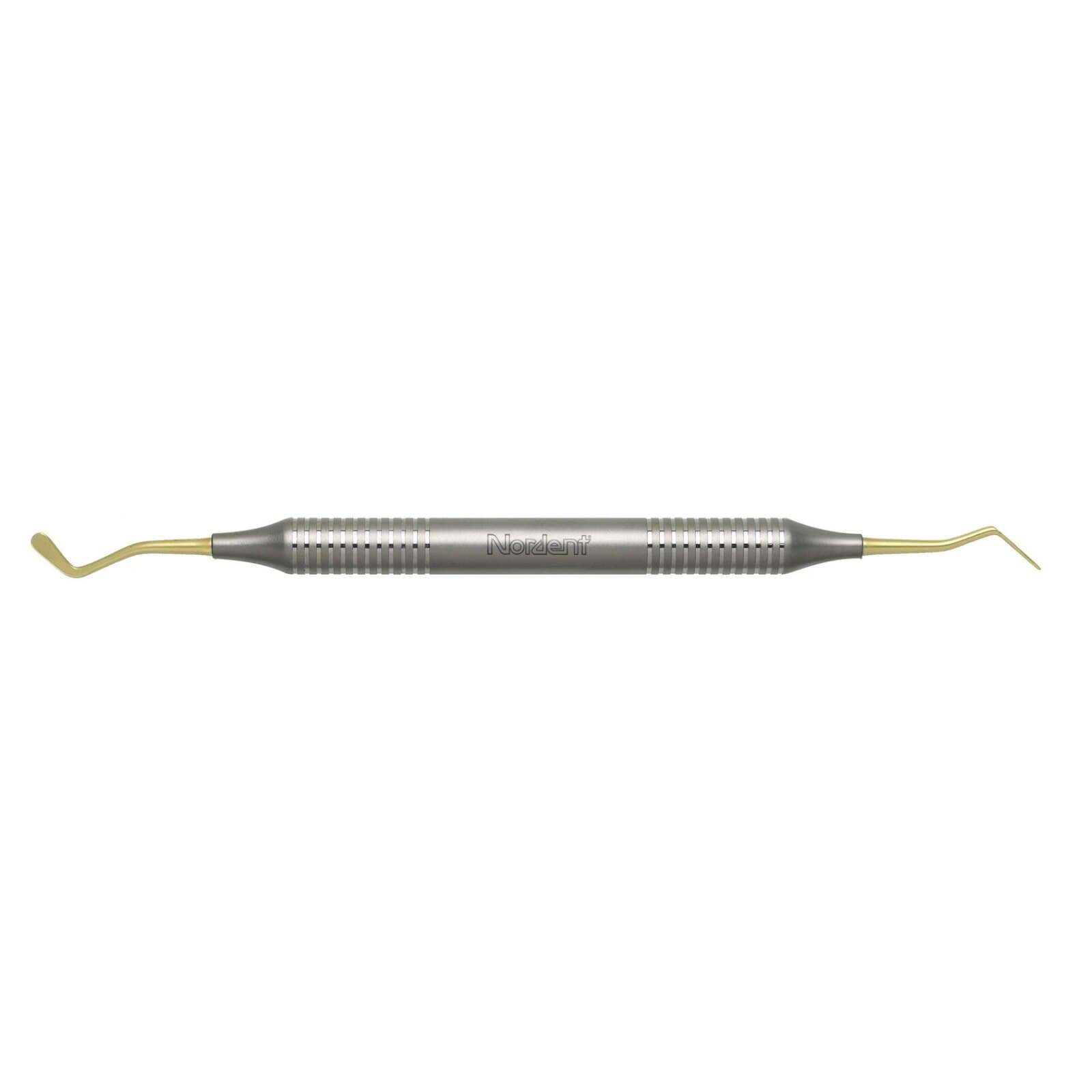 Nordent Composite Placement Instrument DE #5T Double Paddle, Titanium Nitride Coated, DuraLite Round Handle, REPFI5T thumbnail 2