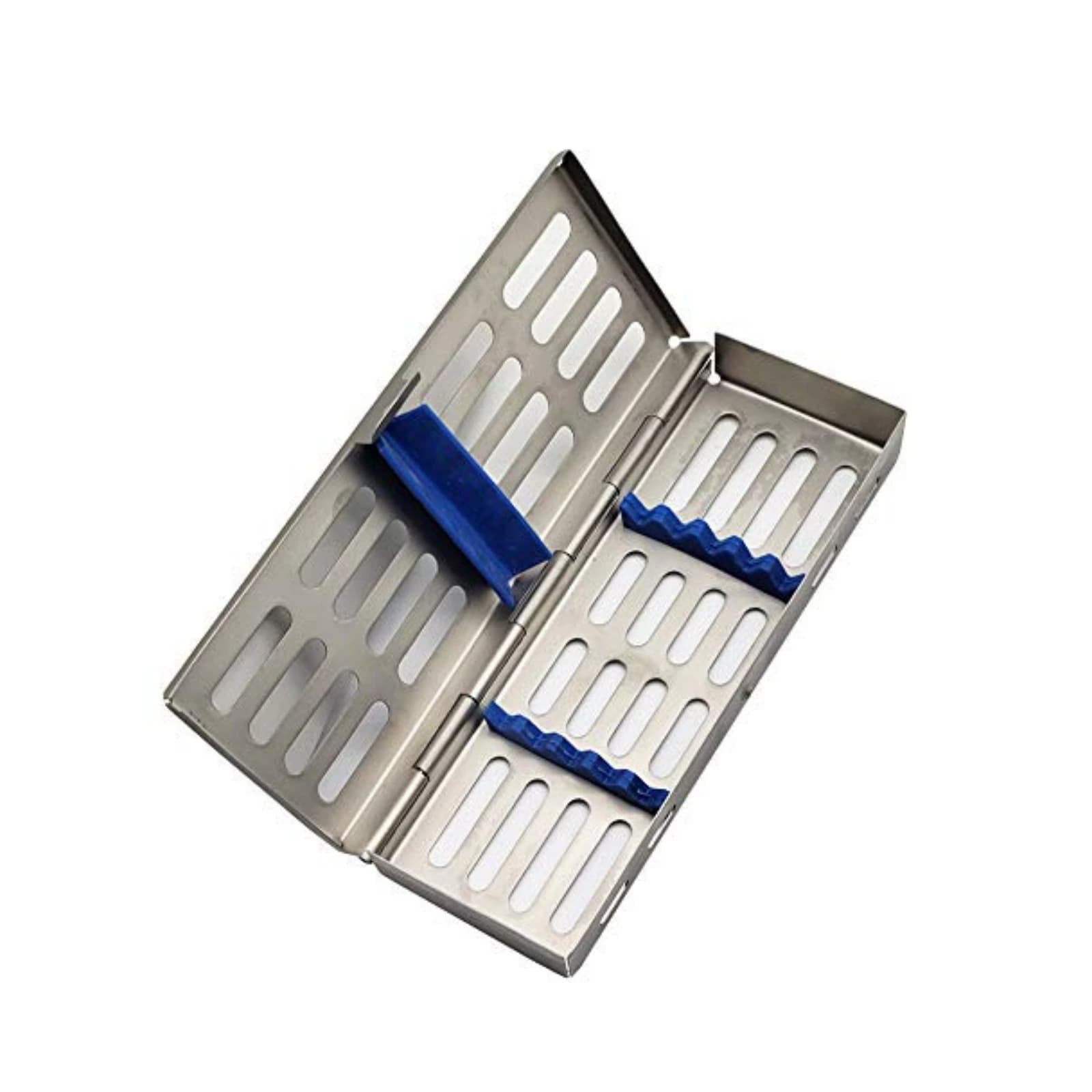 Nordent Sterilization Cassette, Medium, 10 Instrument Capacity, Stainless Steel, Blueberry, Single-Sided, Autoclavable thumbnail 2