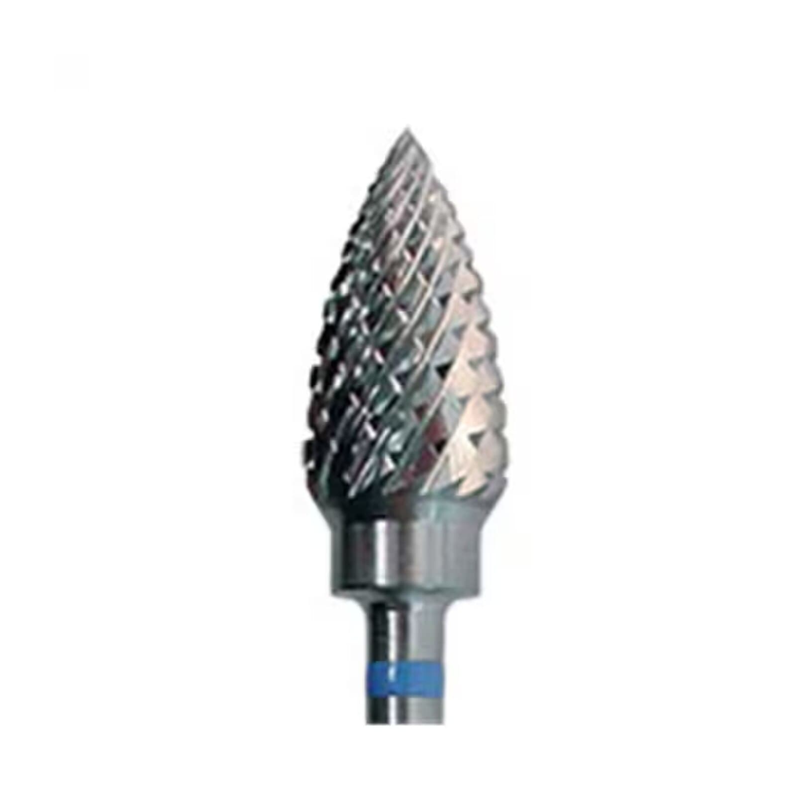 Meisinger HM78GX-060-HP Carbide Lab Bur, Medium Flame, Cross-Cut, 6.0 mm, Handpiece, 1/Pkg thumbnail 2