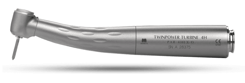 TwinPower Turbine High Speed Air Handpiece, Standard Head, Contra Angle, Autochuck Push Button, LED Light, Triple Spray, KaVo Multiflex Lux Compatible, 4H PAR-4HEX-O-KV thumbnail 2