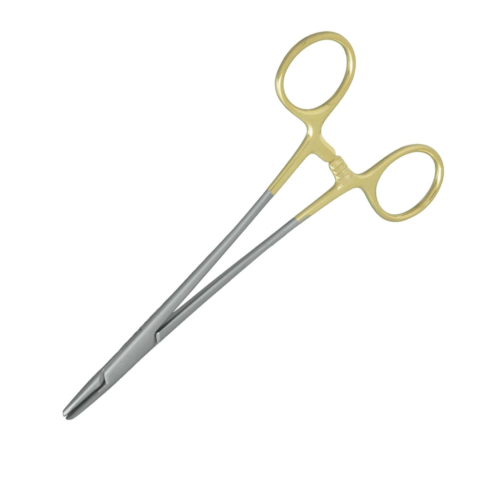 Nordent Needle Holder #201, Mayo-Hegar, Carbide Jaws, Serrated, 6-1/2" (160 mm), Gold-Plated Handles thumbnail 2