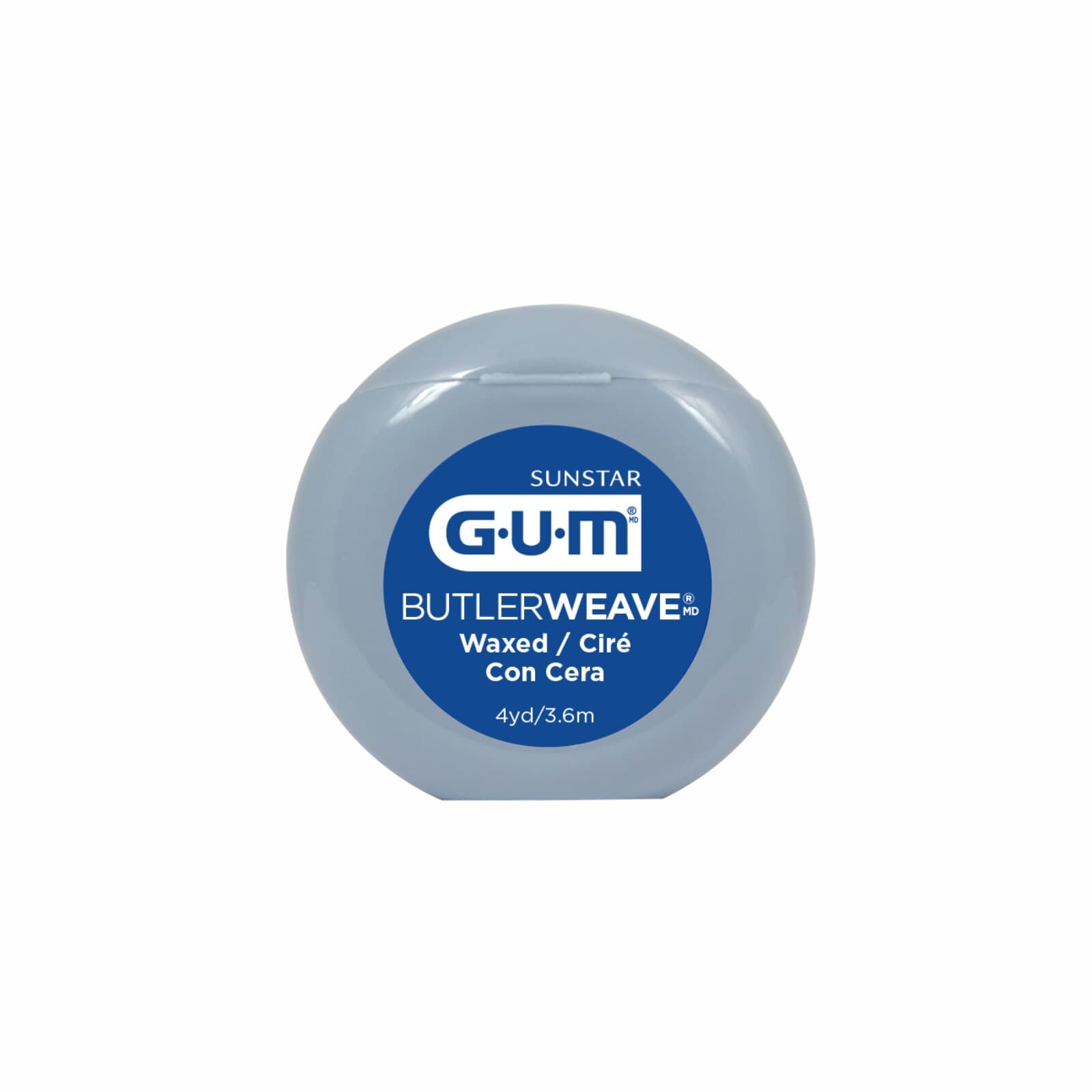 GUM ButlerWeave Waxed Unflavored Dental Floss, 4 yd Dispensers, Box of 144, Sunstar - ButlerWeave Waxed 4yd 144/Bx - Image 1