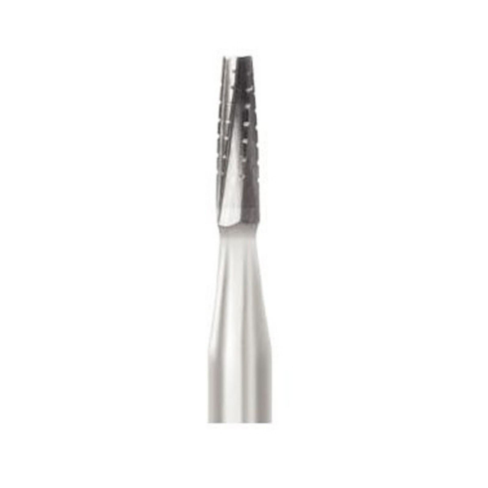 Midwest Operative Carbide Bur #701, FG, Tapered Fissure, Flat End, Crosscut, 6 Flutes, 1.2 mm Diameter, 3.7 mm Length, 10/Pkg, 389233 thumbnail 2