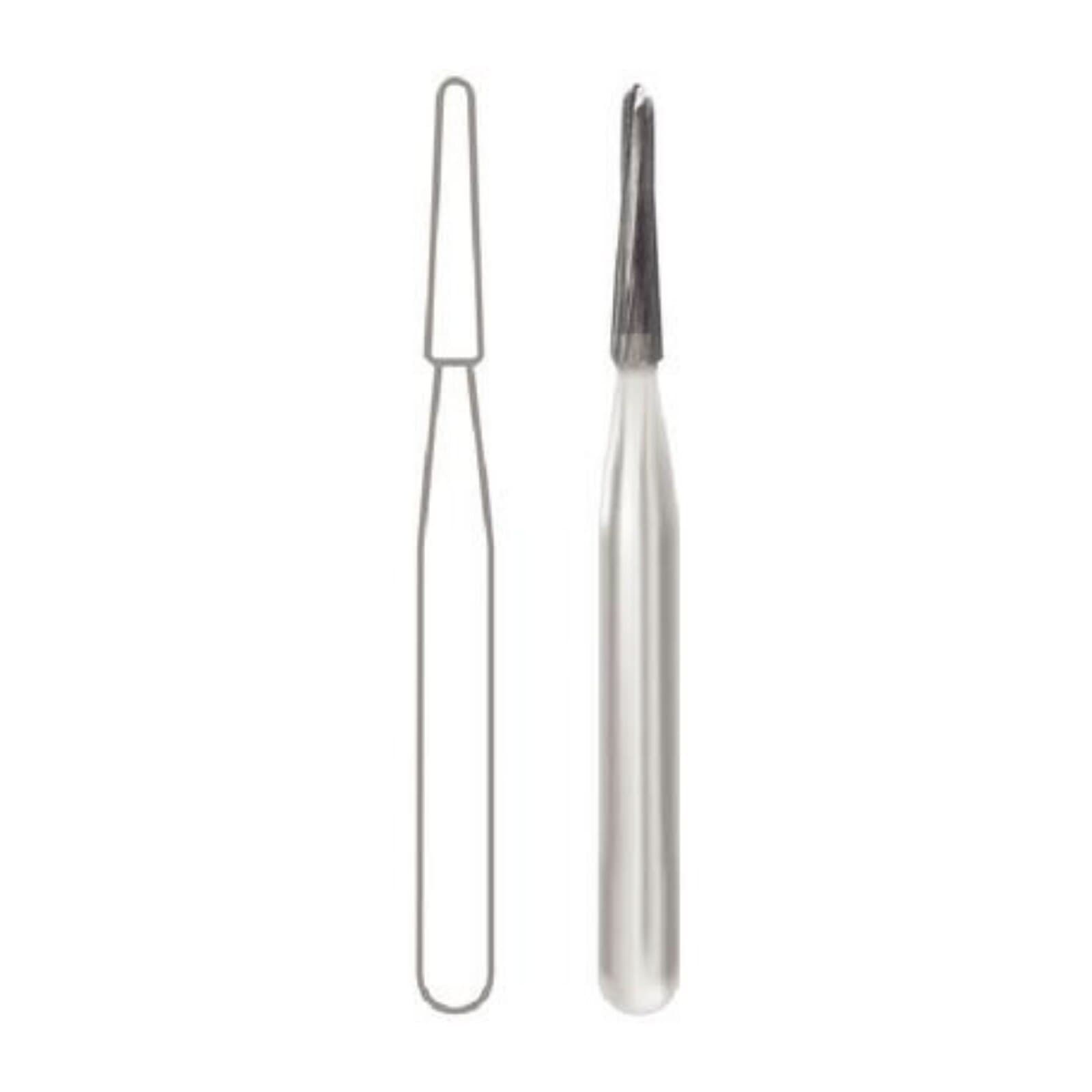 Midwest Operative Carbide Bur FG #1170-L, Taper Dome End, 1.0 mm Diameter, 4.9 mm Length, 6 Flutes, 10/Pk, 389243 thumbnail 2