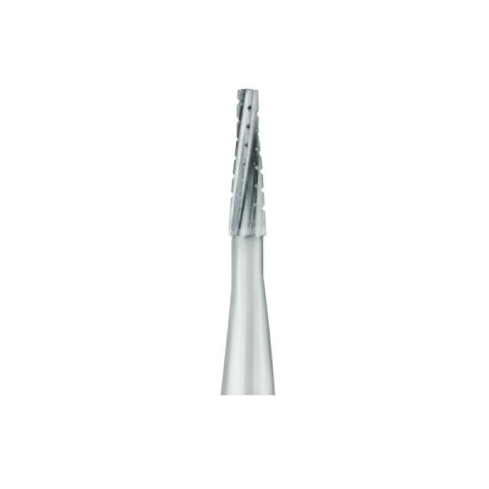 Midwest Operative Carbide Bur #700-L, FG, Tapered Fissure, Flat End, Crosscut, 6 Flutes, 1.0 mm Diameter, 4.9 mm Length, 10/Pkg, 389249 thumbnail 2