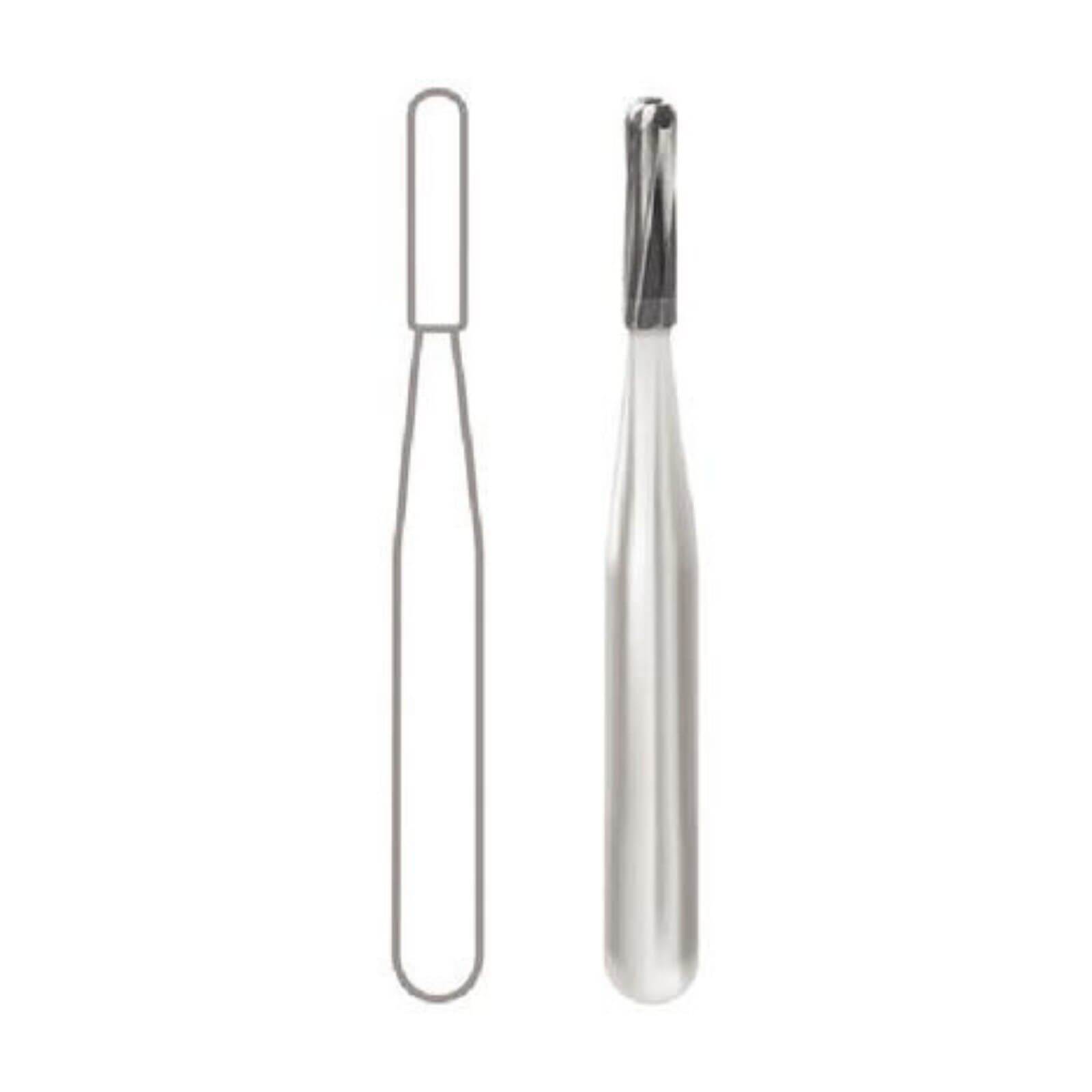 Midwest Operative Carbide Bur FG #1156, Straight Fissure Dome End, 0.9 mm Diameter, 3.2 mm Length, 10/Pk, 389255 thumbnail 2