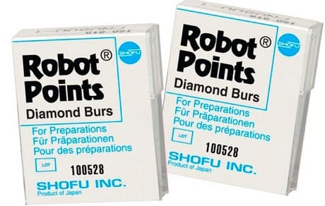 Shofu Robot Diamond Points, FG, Round, #001/018, 1.8 mm Diameter, Regular/Medium Grit, White, 0875-1, 1/Pkg thumbnail 6