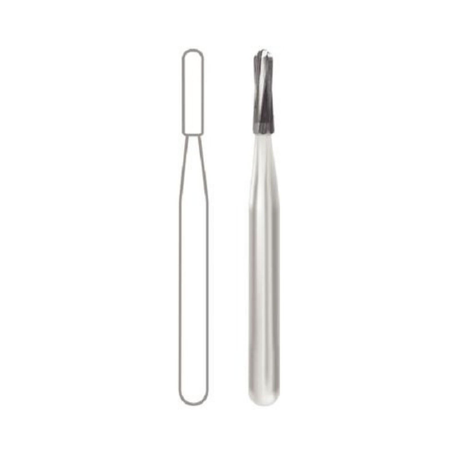 Midwest® Operative Carbide Bur #1157, HP, Straight Fissure - Dome End, 1.0 mm Diameter, 3.7 mm Length, 10/Pkg, 389356 thumbnail 2