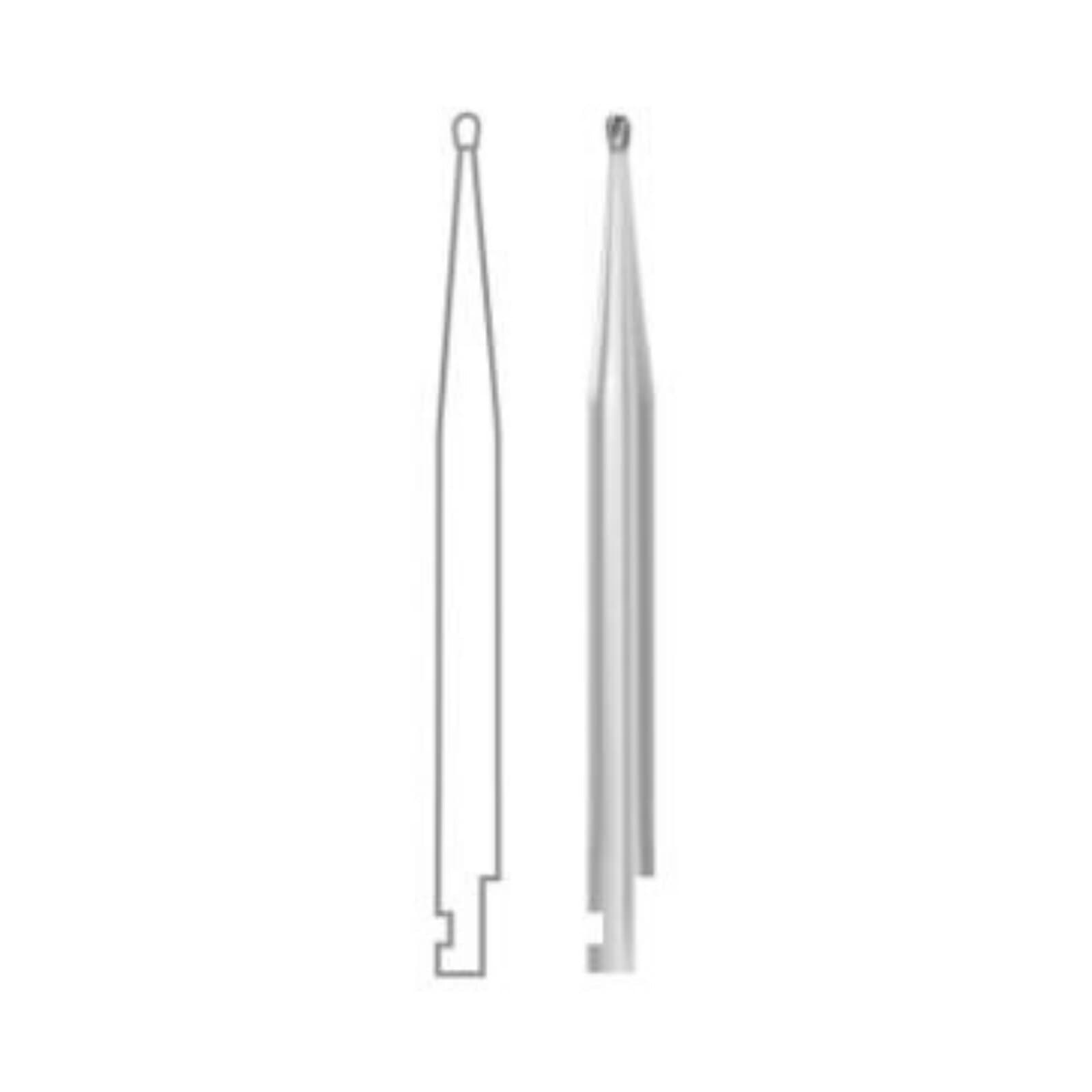 Midwest Operative Carbide Bur, Round #2, Friction Grip Short Shank, 1.0 mm Diameter, 6 Flutes, 10/Pkg, 389404 thumbnail 2