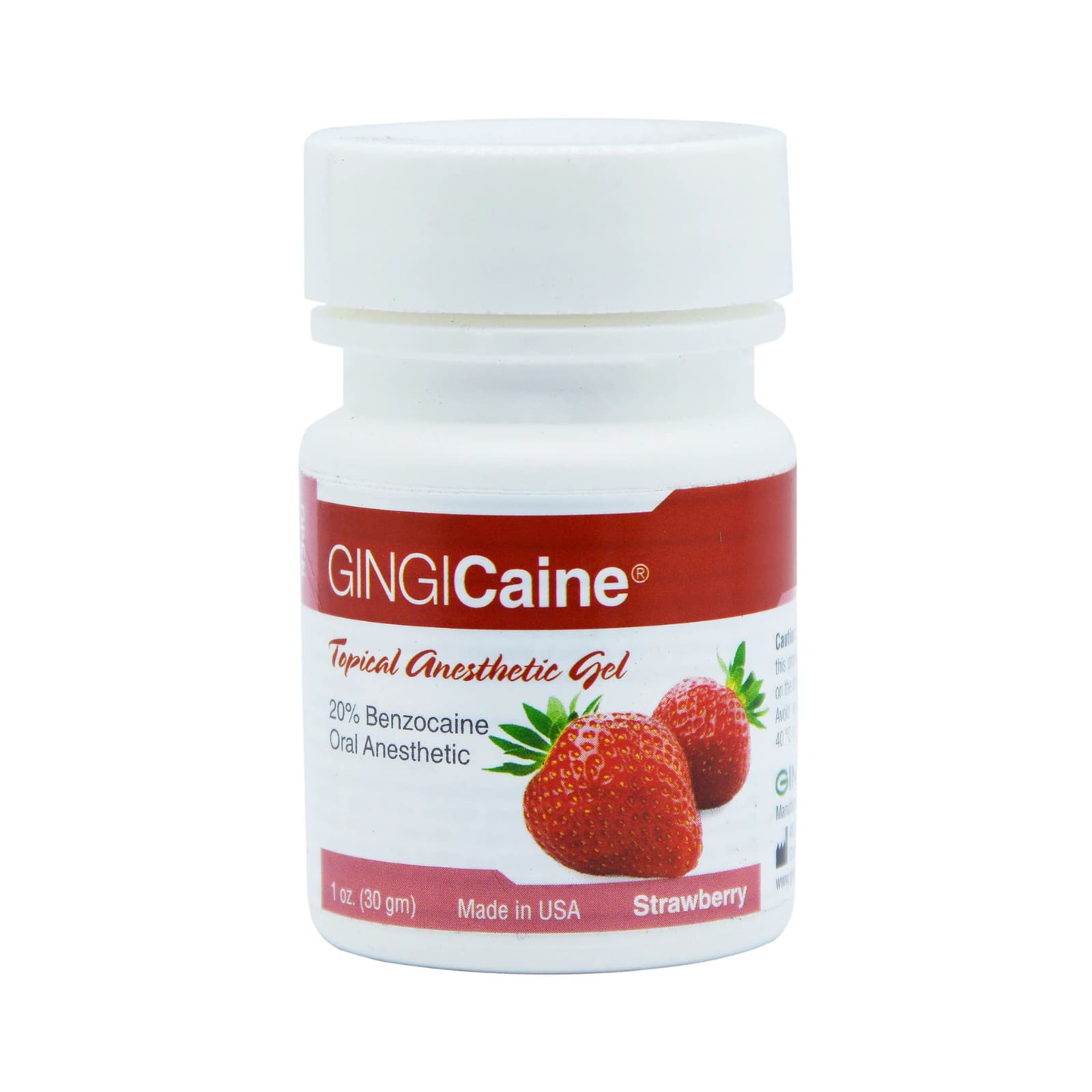 Gingicaine Topical Anesthetic Gel, 20% Benzocaine, Strawberry, 1 oz Jar thumbnail 4