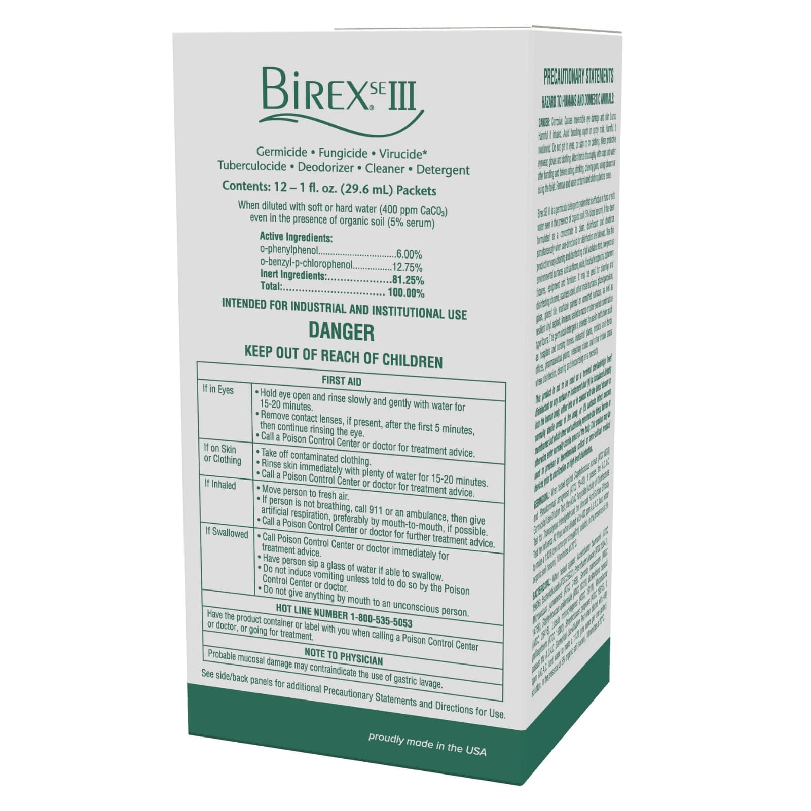 Birex SE III Surface Disinfectant Concentrate Operatory Pack, 12 x 1 oz Packets, 296042 thumbnail 2