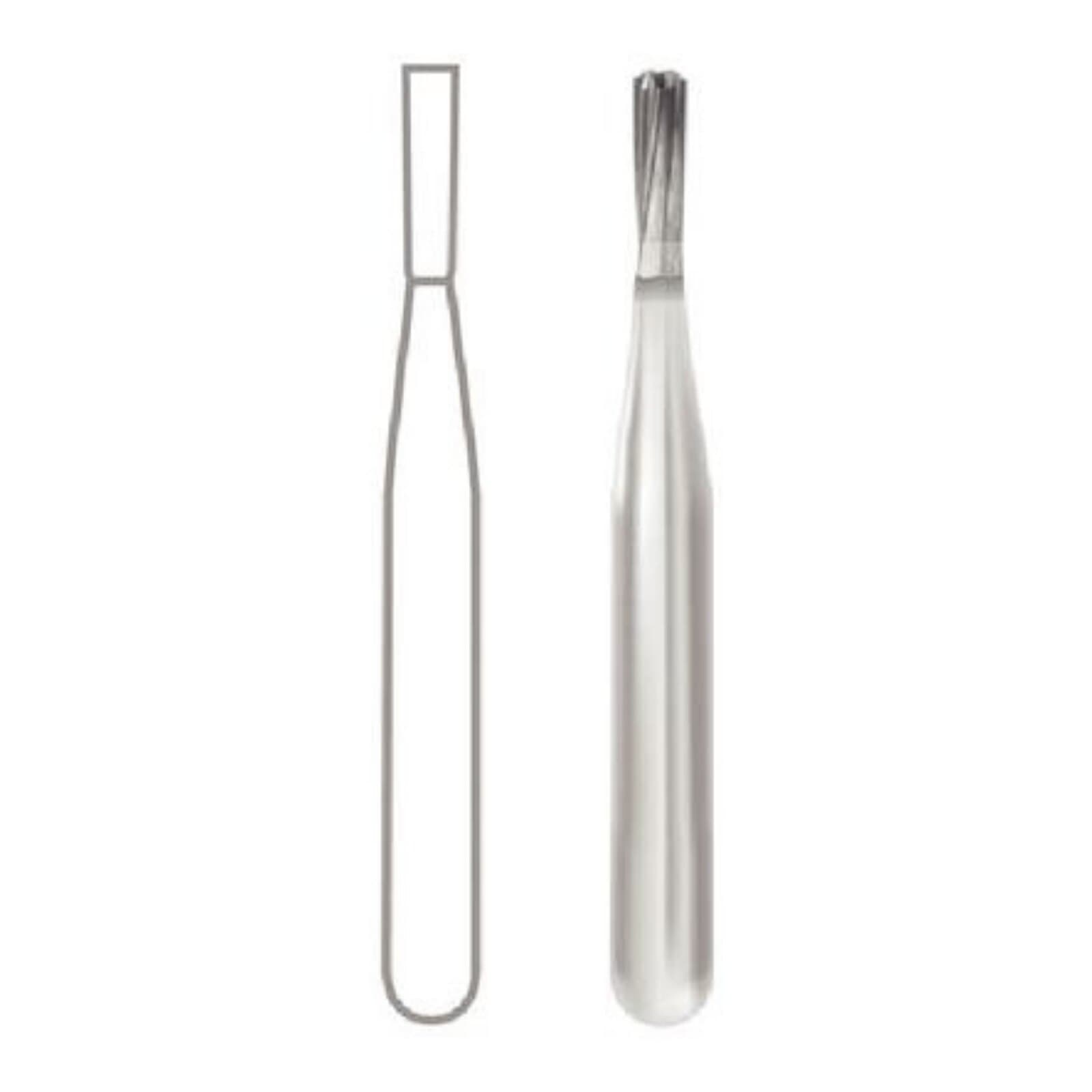 Midwest Operative Carbide Bur #245, Friction Grip Short Shank, Amalgam Prep, 0.9 mm Diameter, 2.7 mm Length, 10/Pk, 389471 thumbnail 2