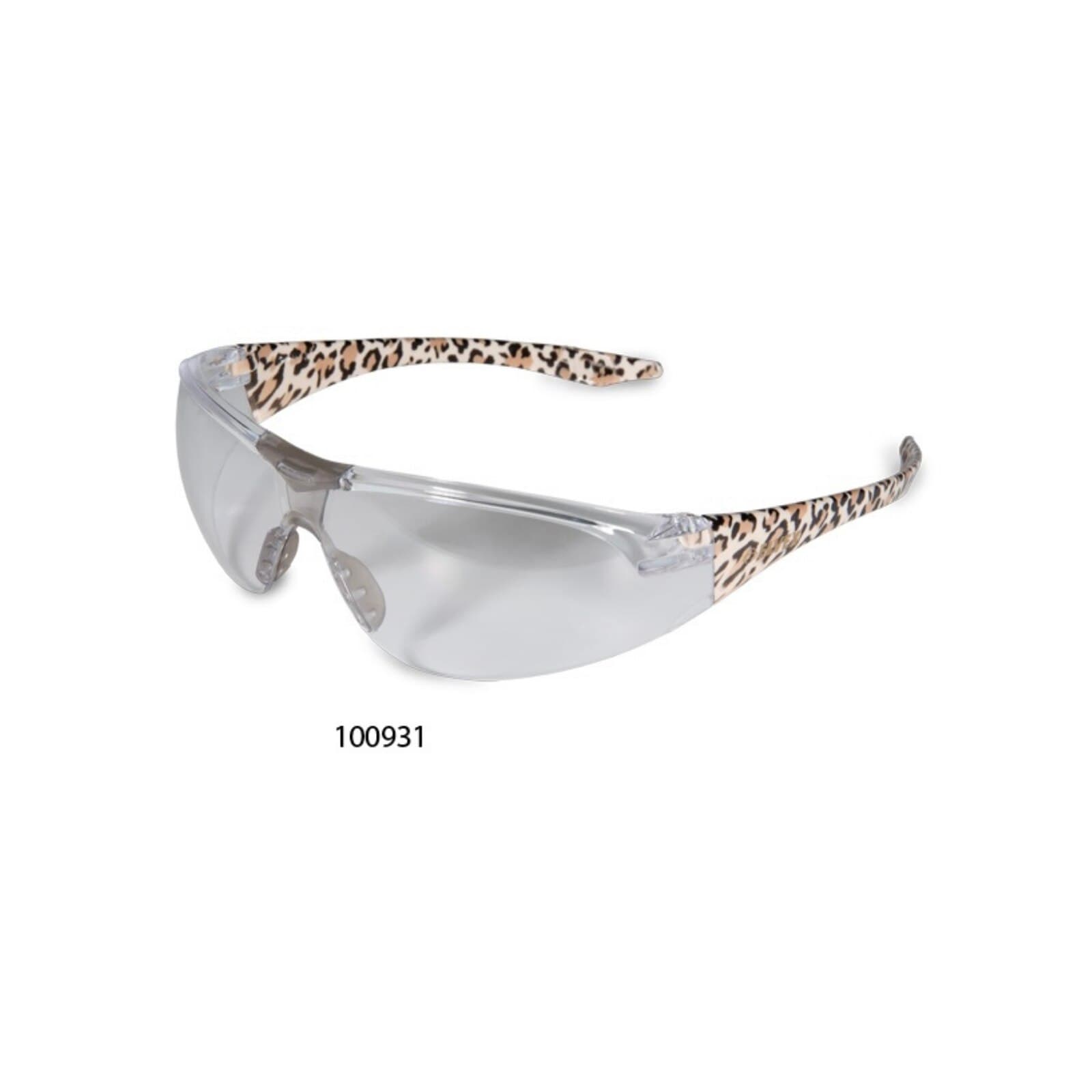 Hager Worldwide Feline Wraparound Protective Eyewear, Leopard Print Temples, Clear Anti-Fog/Anti-Scratch Lens, 1 Each, 100931 thumbnail 10