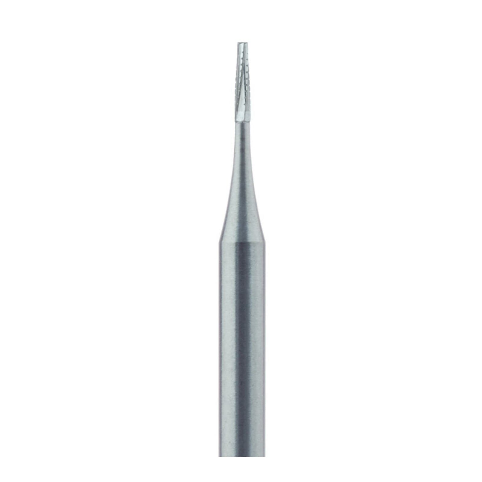 Meisinger Tungsten Carbide Bur, Tapered Fissure, Cross-Cut, Flat End, 0.8 mm Diameter, HP, 5/Pkg, HM 33-008 / US#698 thumbnail 2