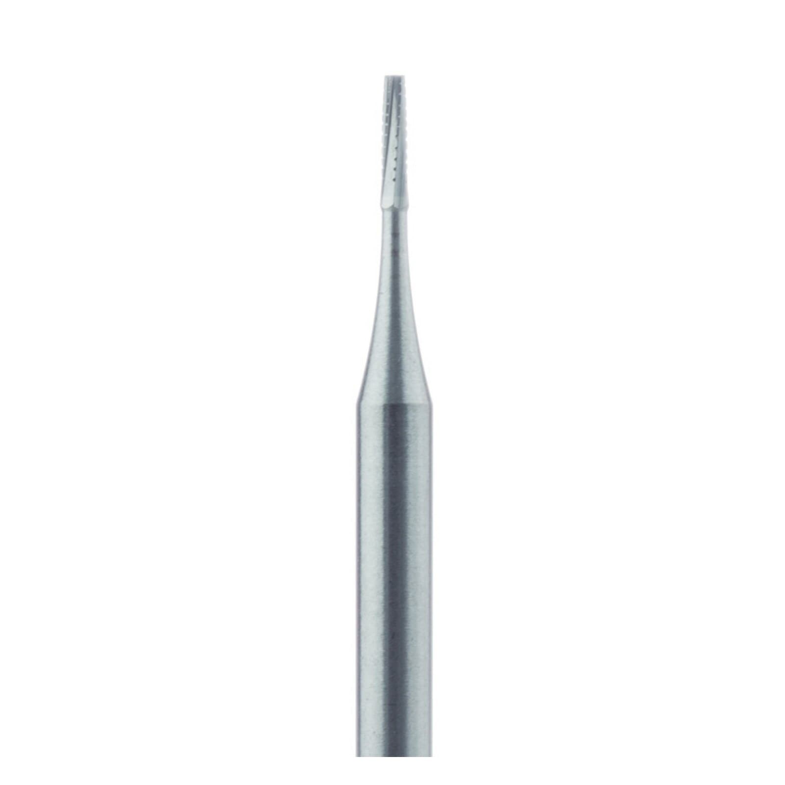 Meisinger Tungsten Carbide Bur HM33-009-HP, #699 Tapered Fissure Cross Cut, Flat End, 0.9 mm Diameter, 5/Pkg thumbnail 2